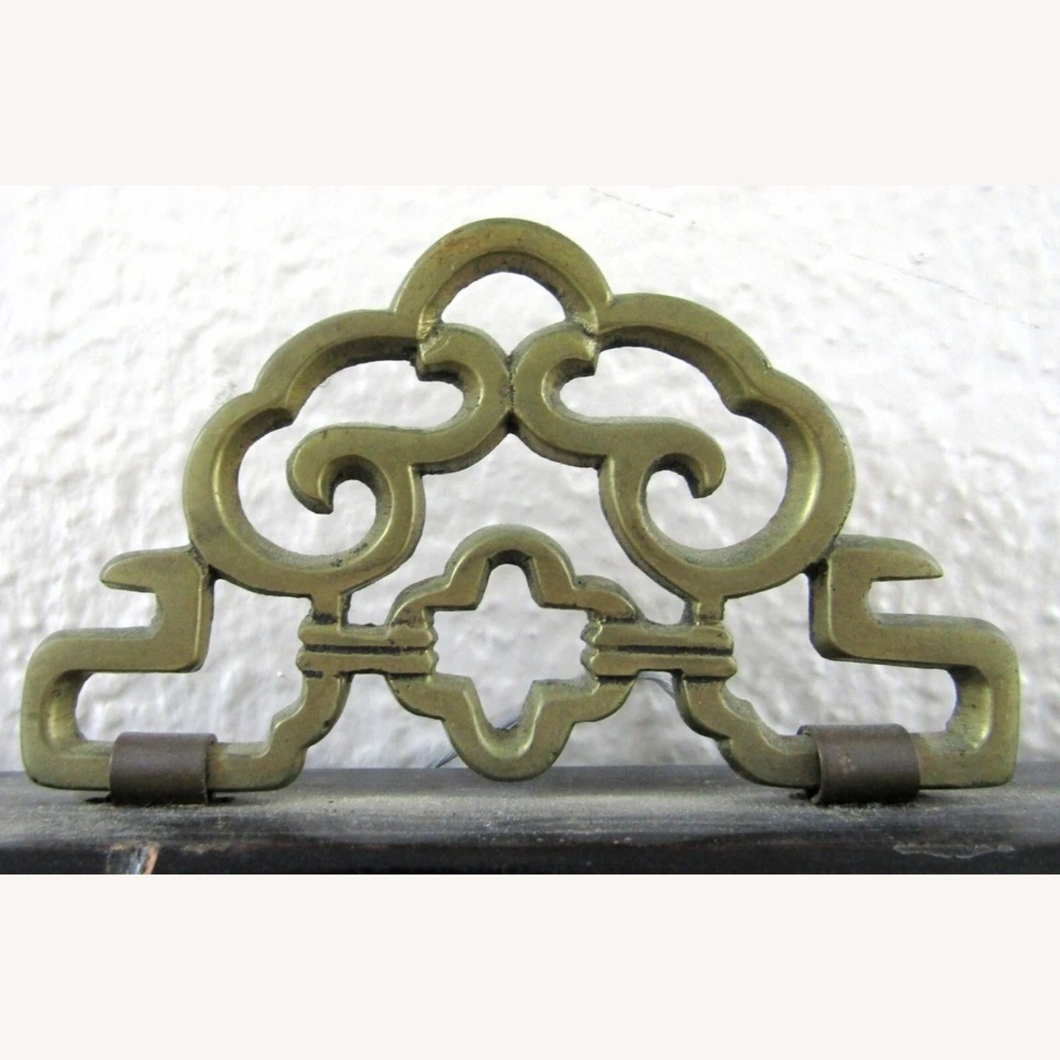 Pair Chinese Black Lacquer Painted Carved Panels - image-16