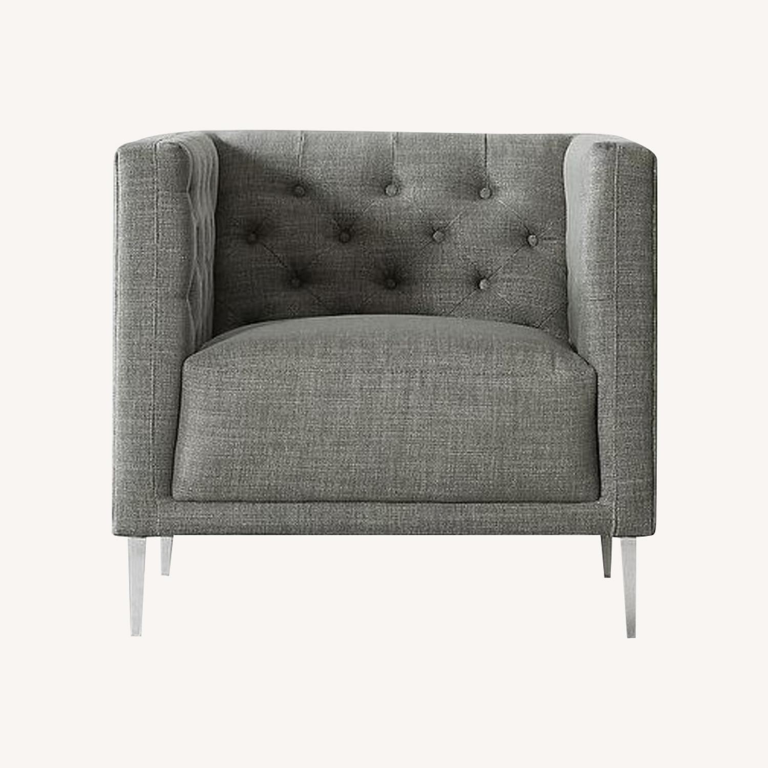 CB2 Savile Chair Grey - image-0
