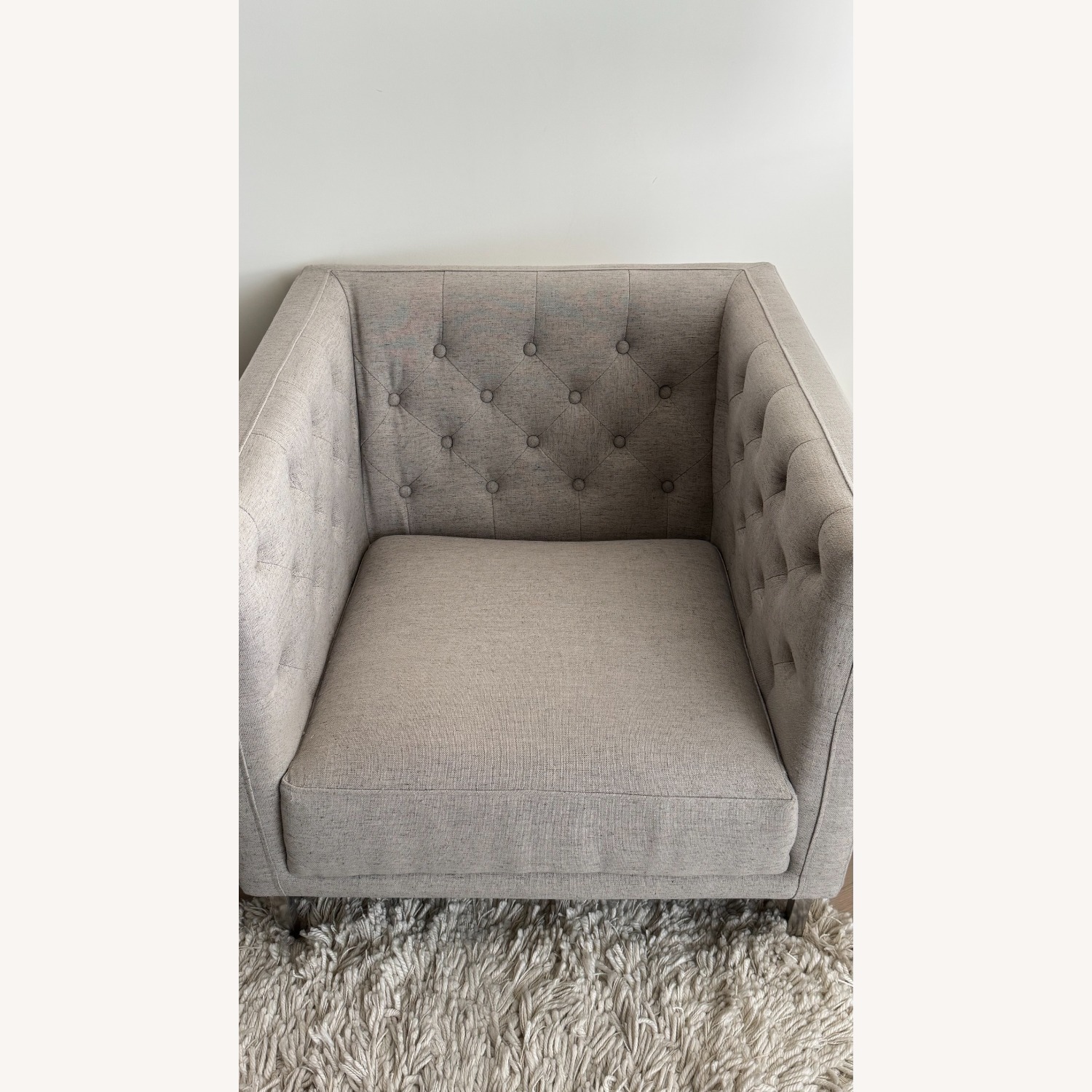 CB2 Savile Chair Grey - image-1