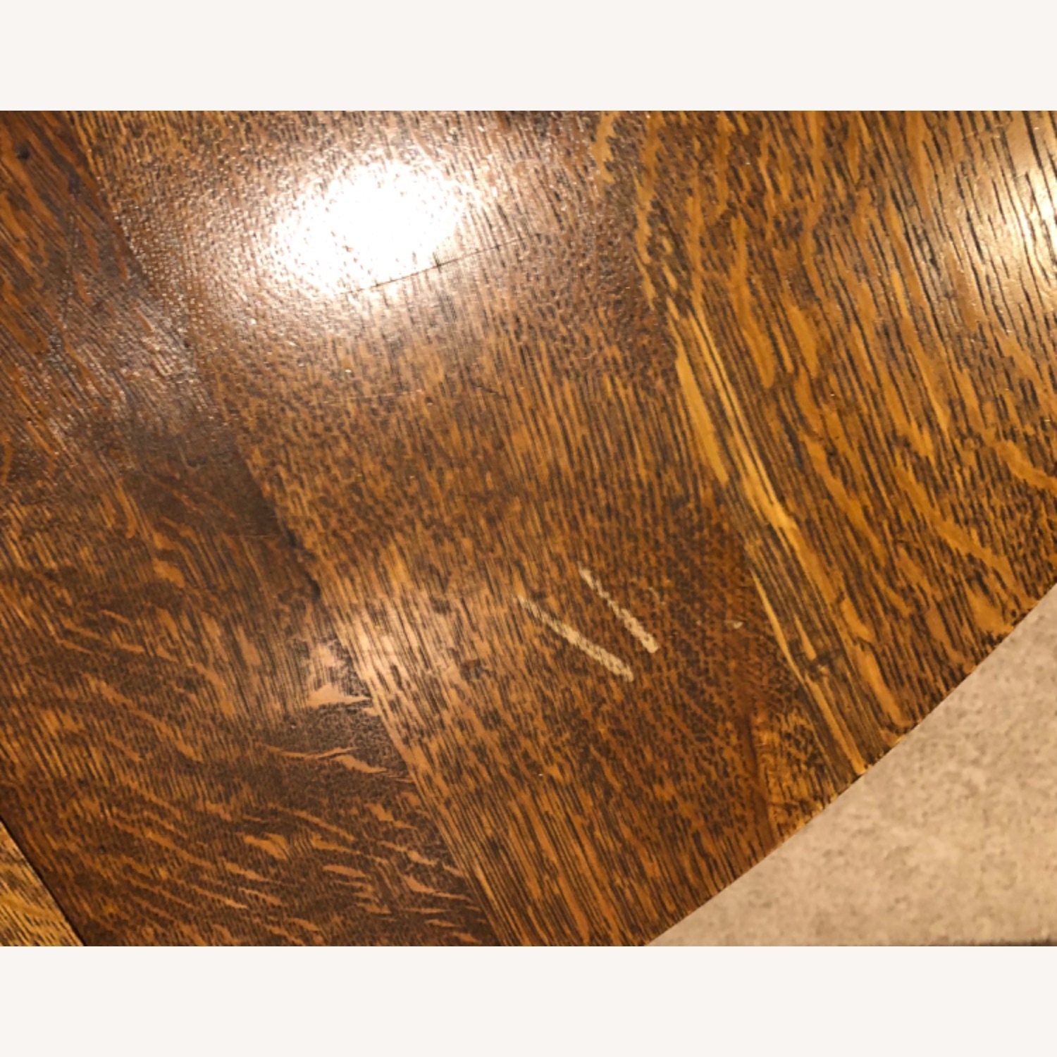 Antique Round Pedestal Coffee Table in Solid Oak  - image-5