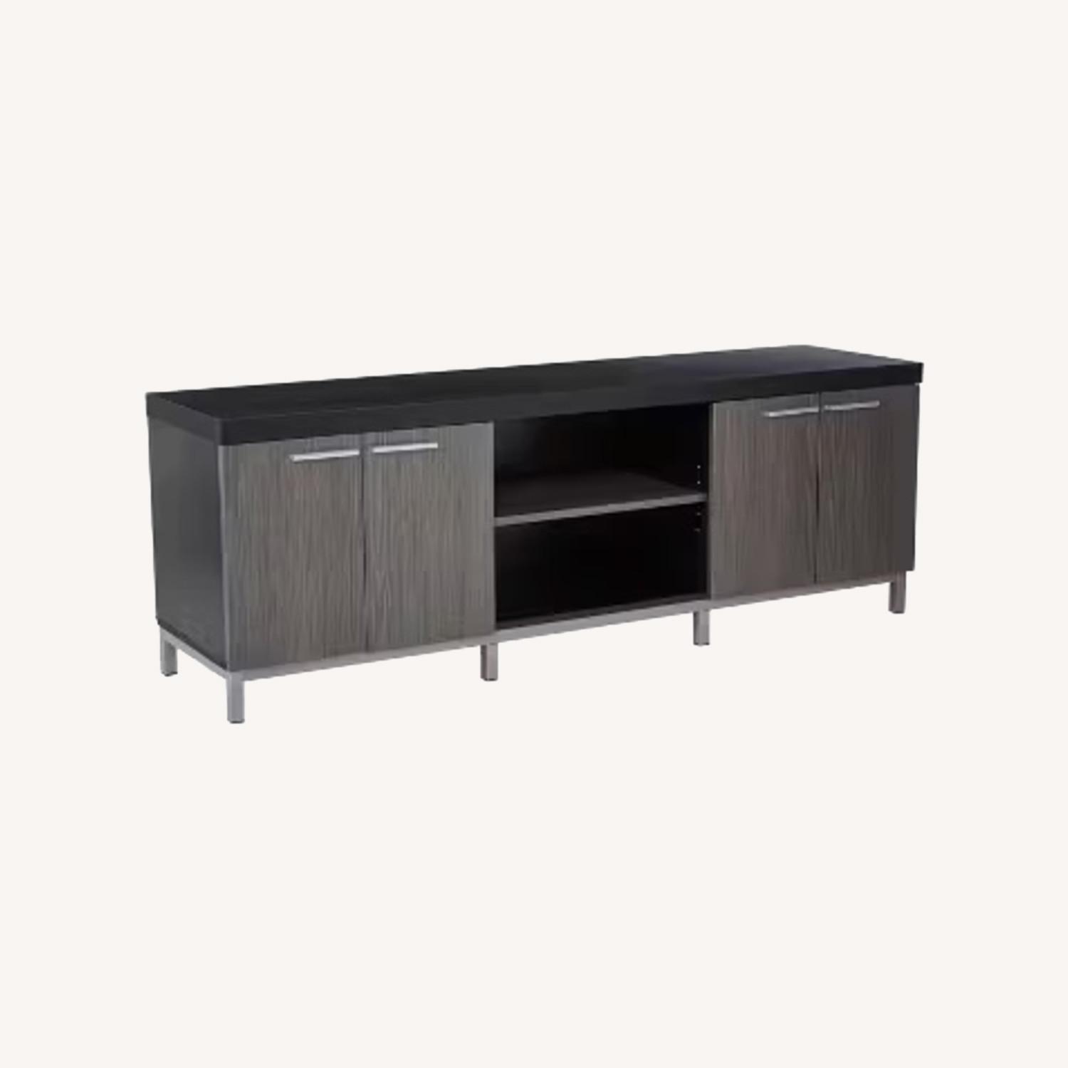 Basiran Black and Gray TV Stand - image-0