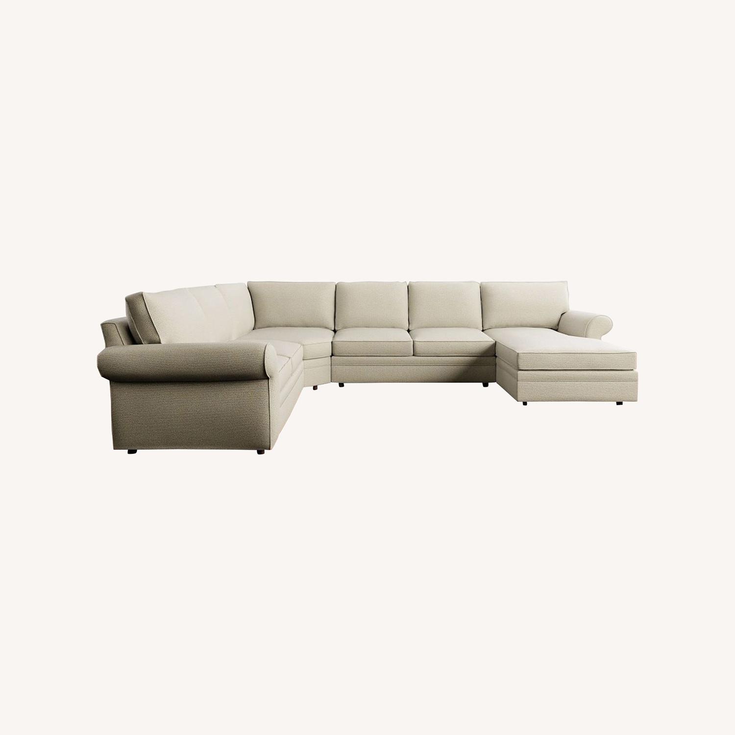 Pottery Barn Pearce 4-Piece Wedge Chaise Sectional - image-0