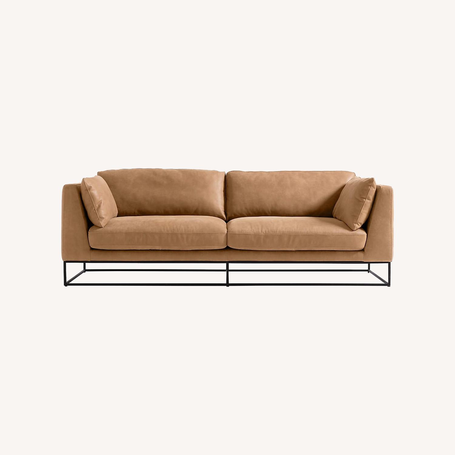 Crate & Barrel Delancey Leather Sofa - image-0
