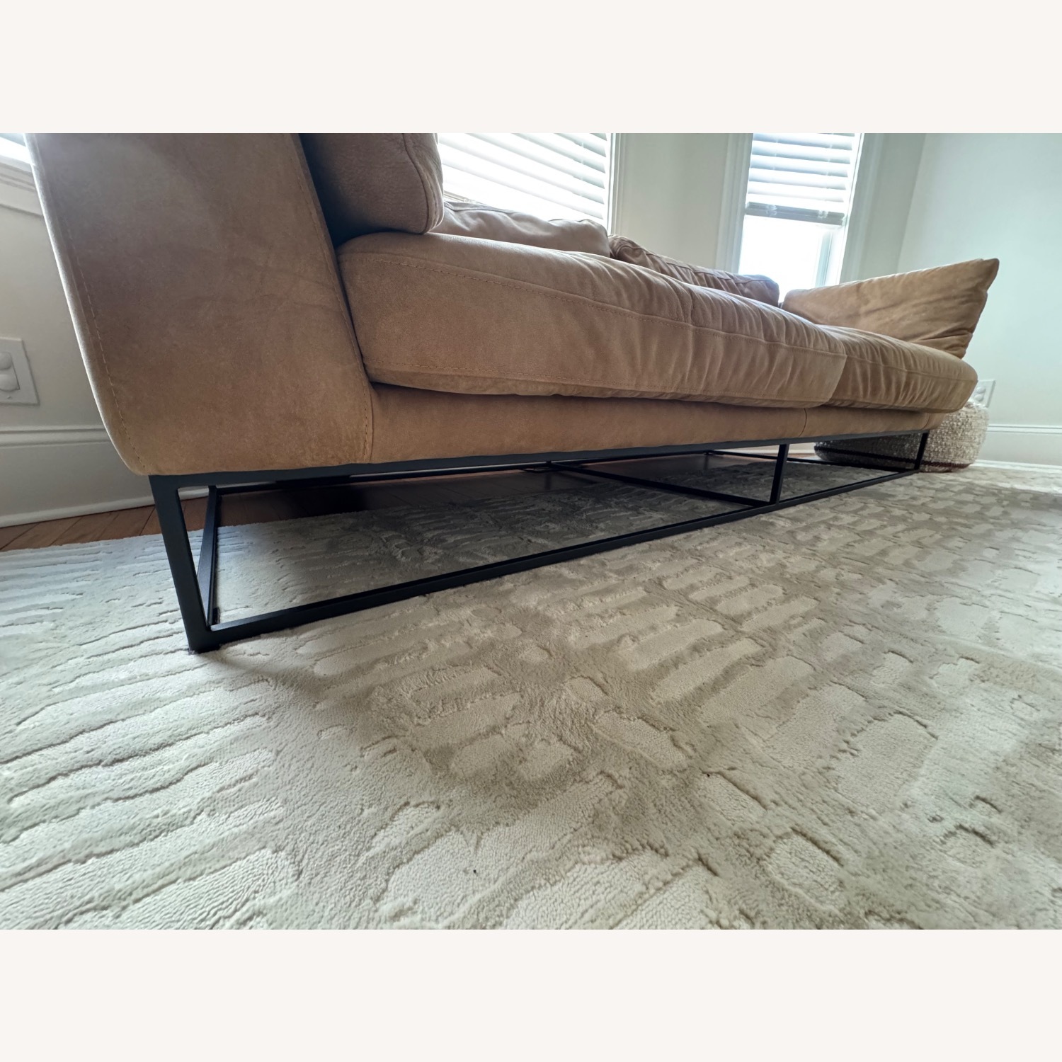 Crate & Barrel Delancey Leather Sofa - image-3