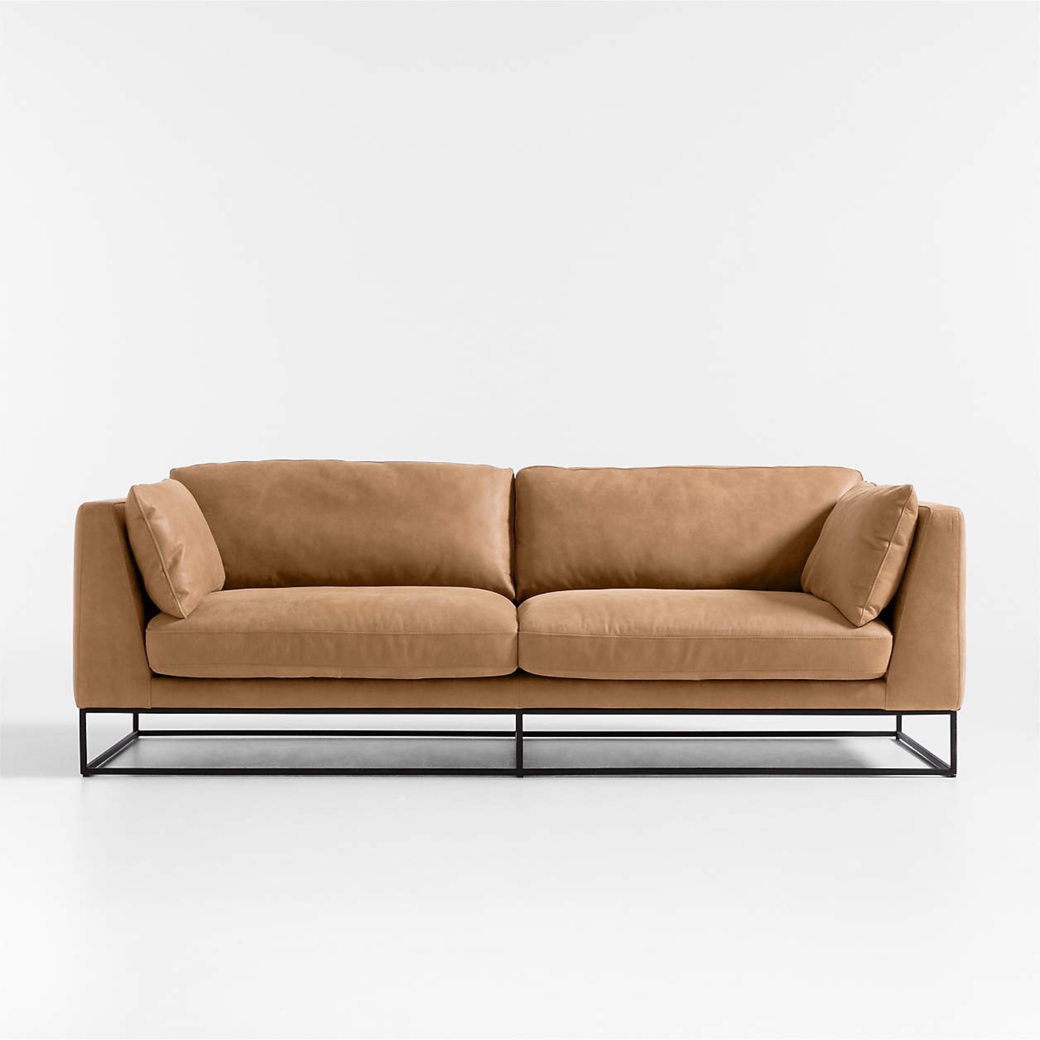 Crate & Barrel Delancey Leather Sofa - image-8