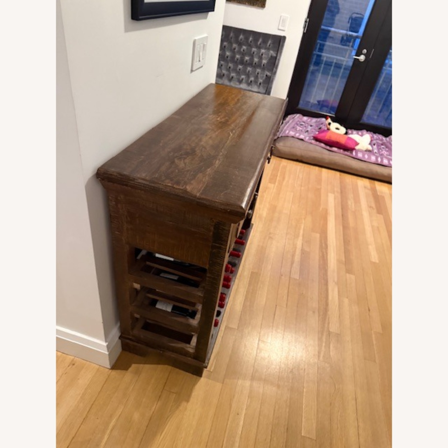 Dark Brown Wood Wine Rack - image-7