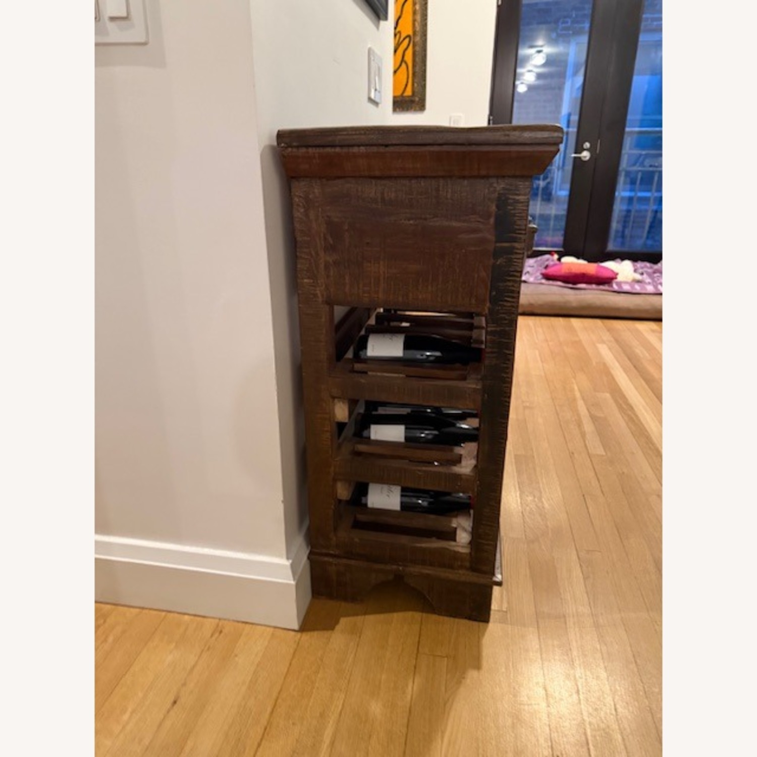 Dark Brown Wood Wine Rack - image-3