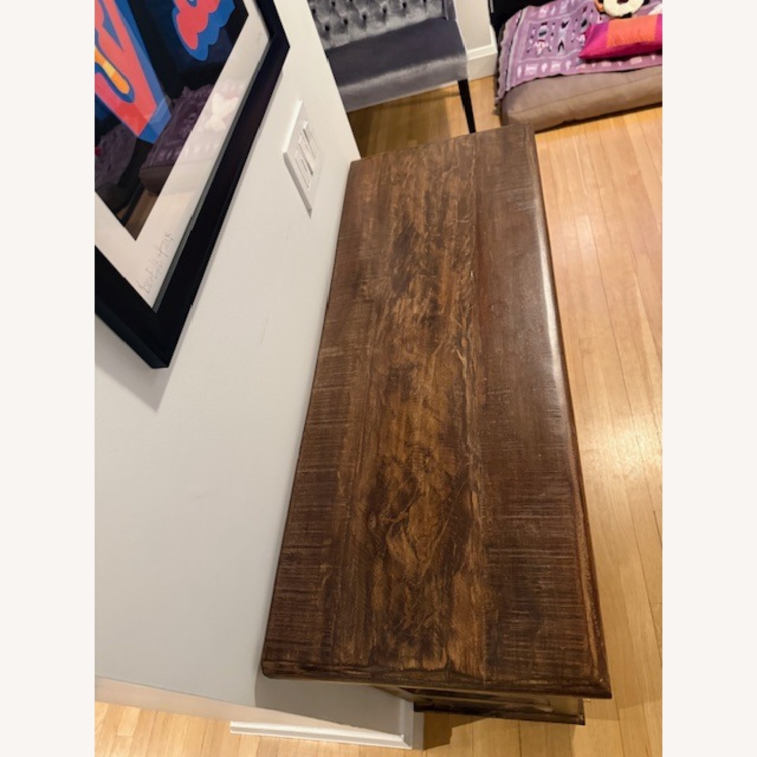 Dark Brown Wood Wine Rack - image-5