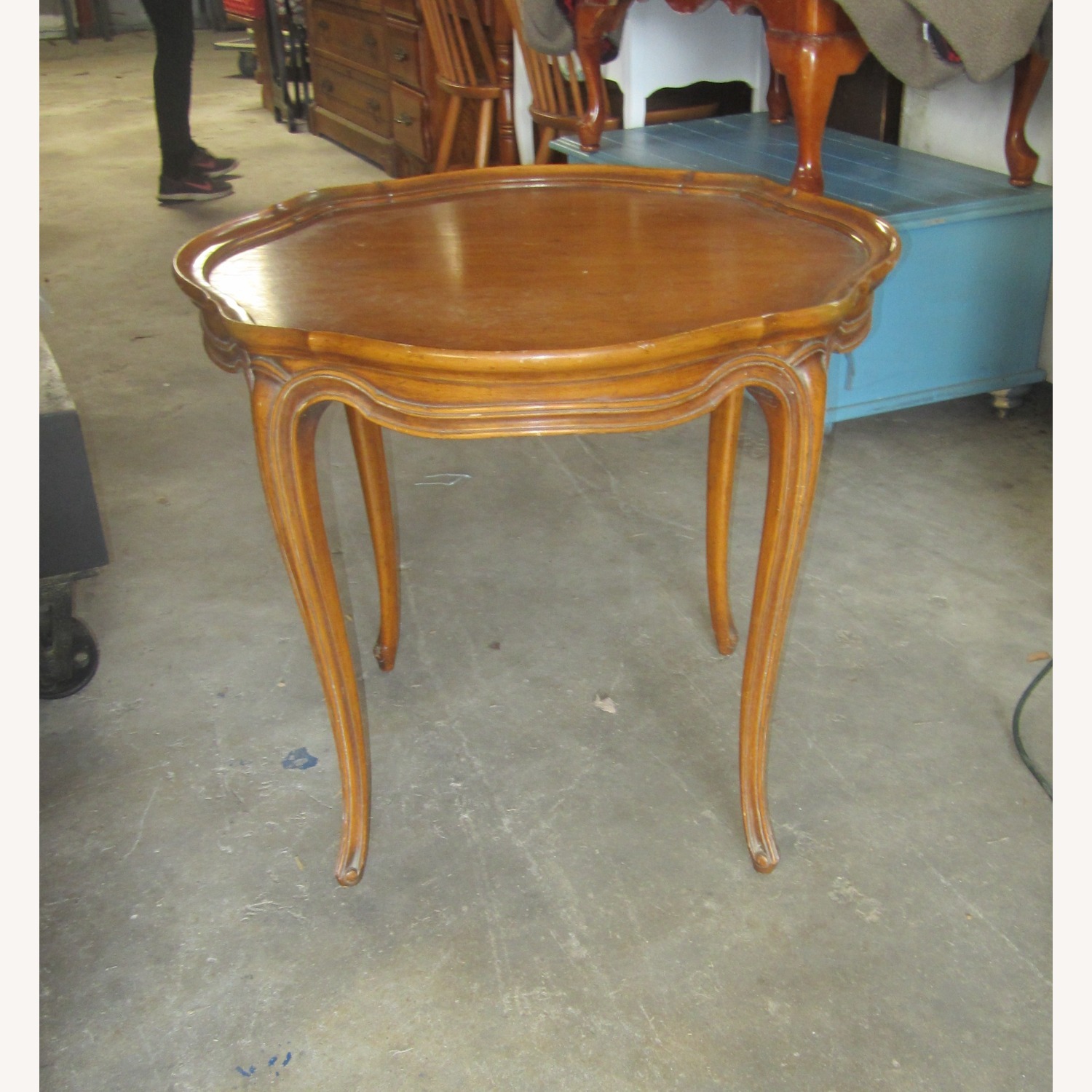 Vintage Ornate Wood Accent Table By Ruder NY  - image-1