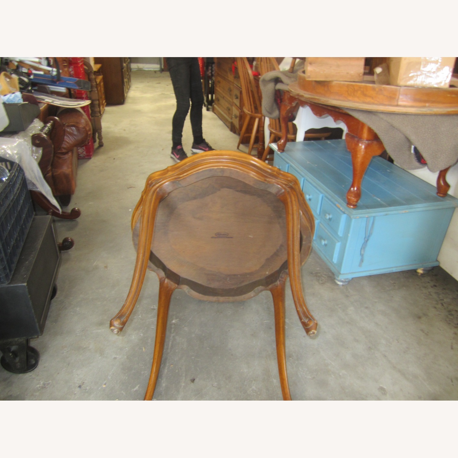 Vintage Ornate Wood Accent Table By Ruder NY  - image-8