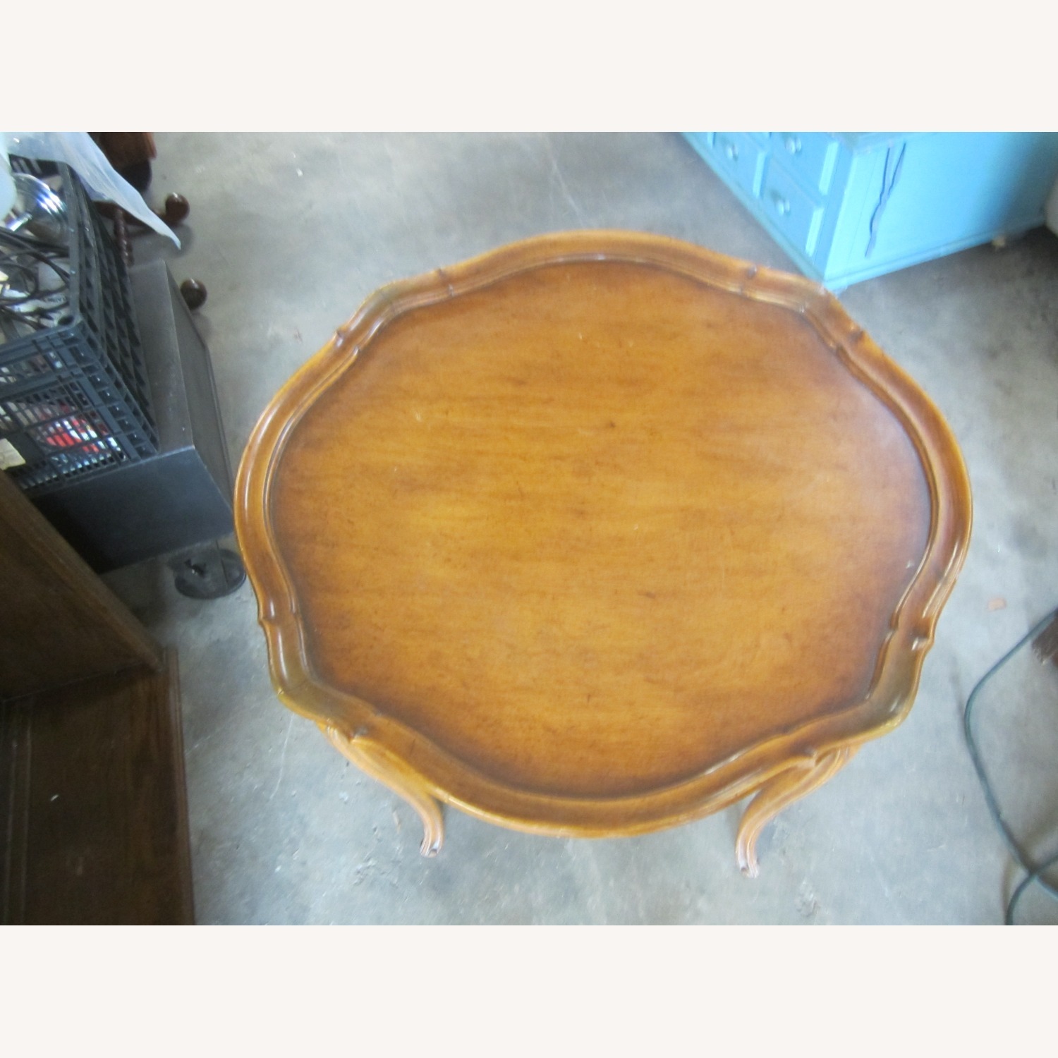 Vintage Ornate Wood Accent Table By Ruder NY  - image-2