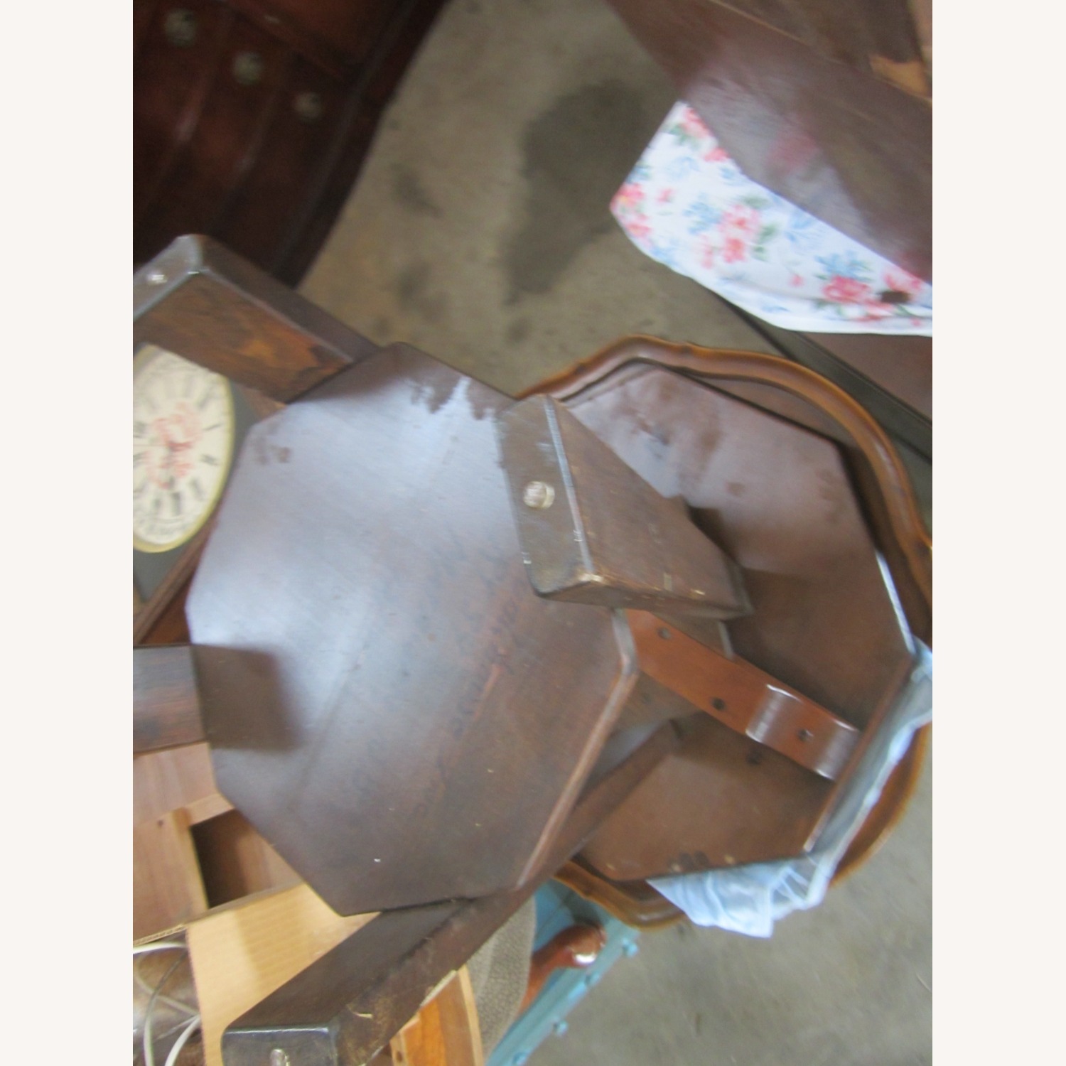 Vintage Handmade Octagon Accent Table - image-8