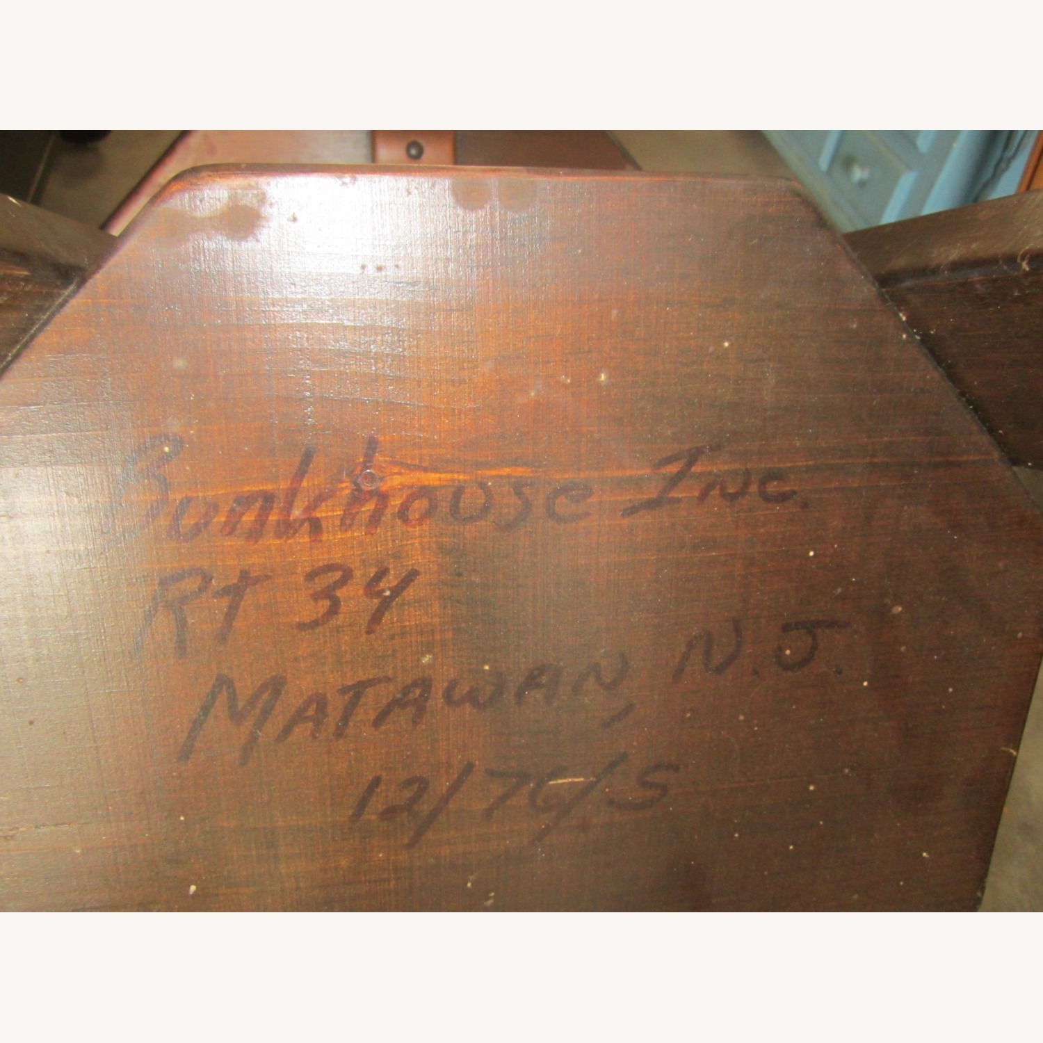 Vintage Handmade Octagon Accent Table - image-4