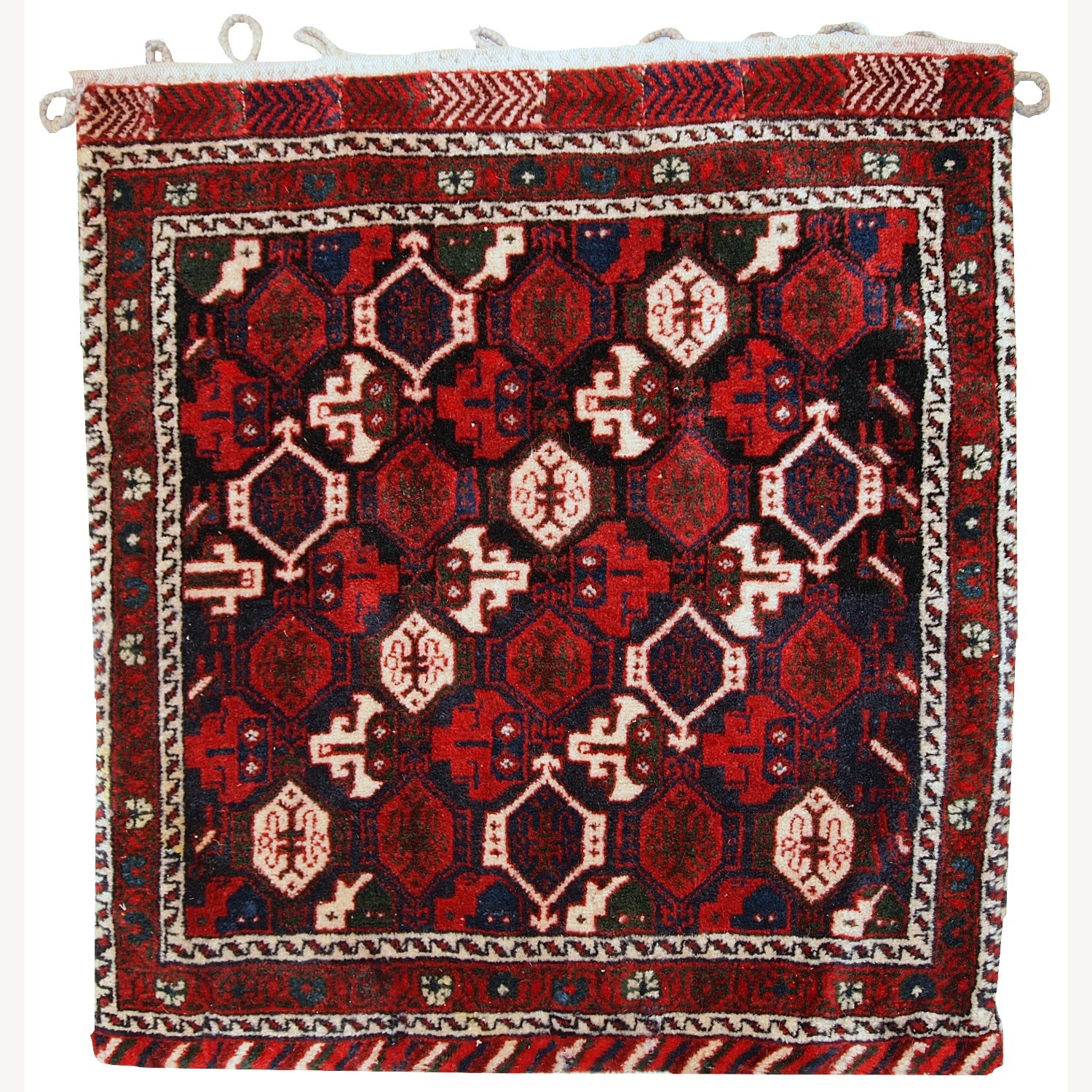 Handmade Vintage Persian Afshar Salt Bag - image-0