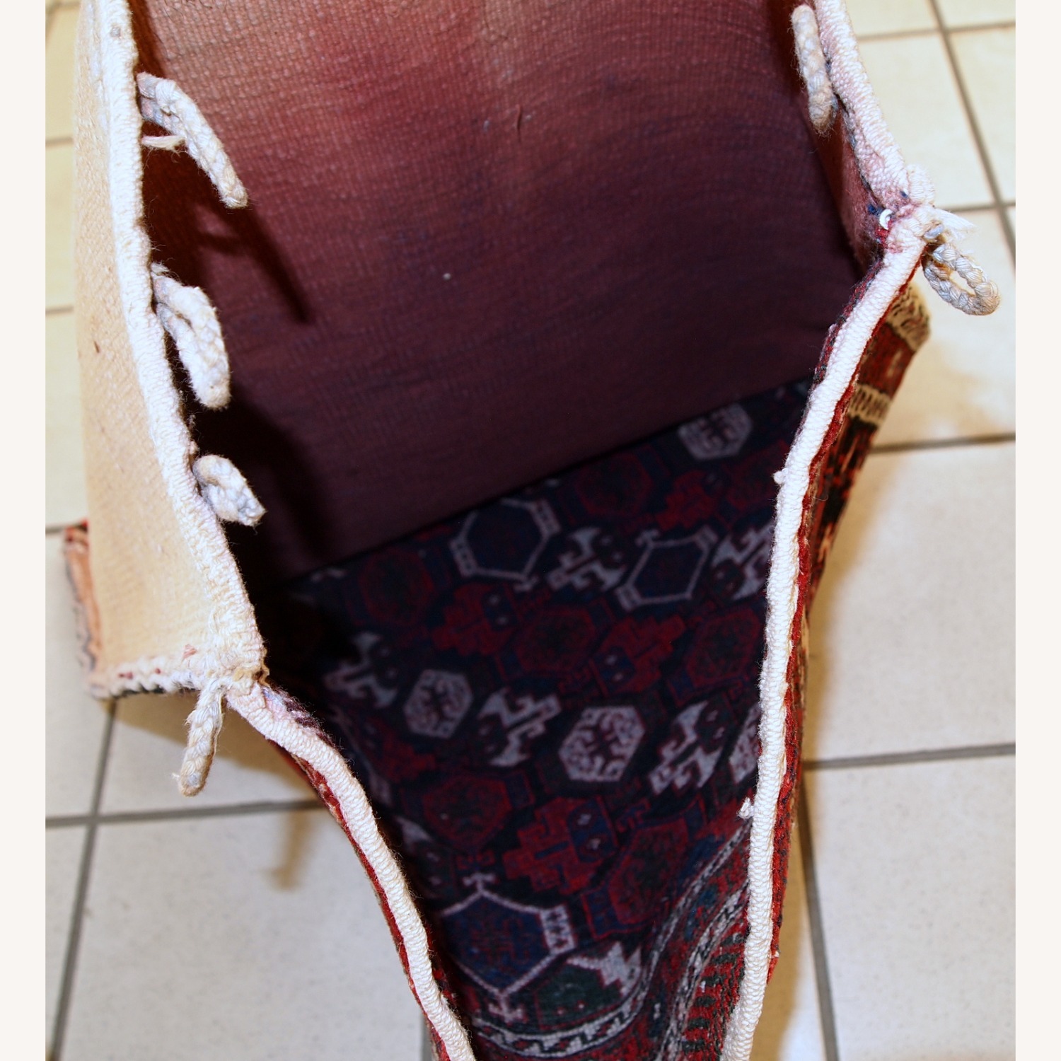 Handmade Vintage Persian Afshar Salt Bag - image-2