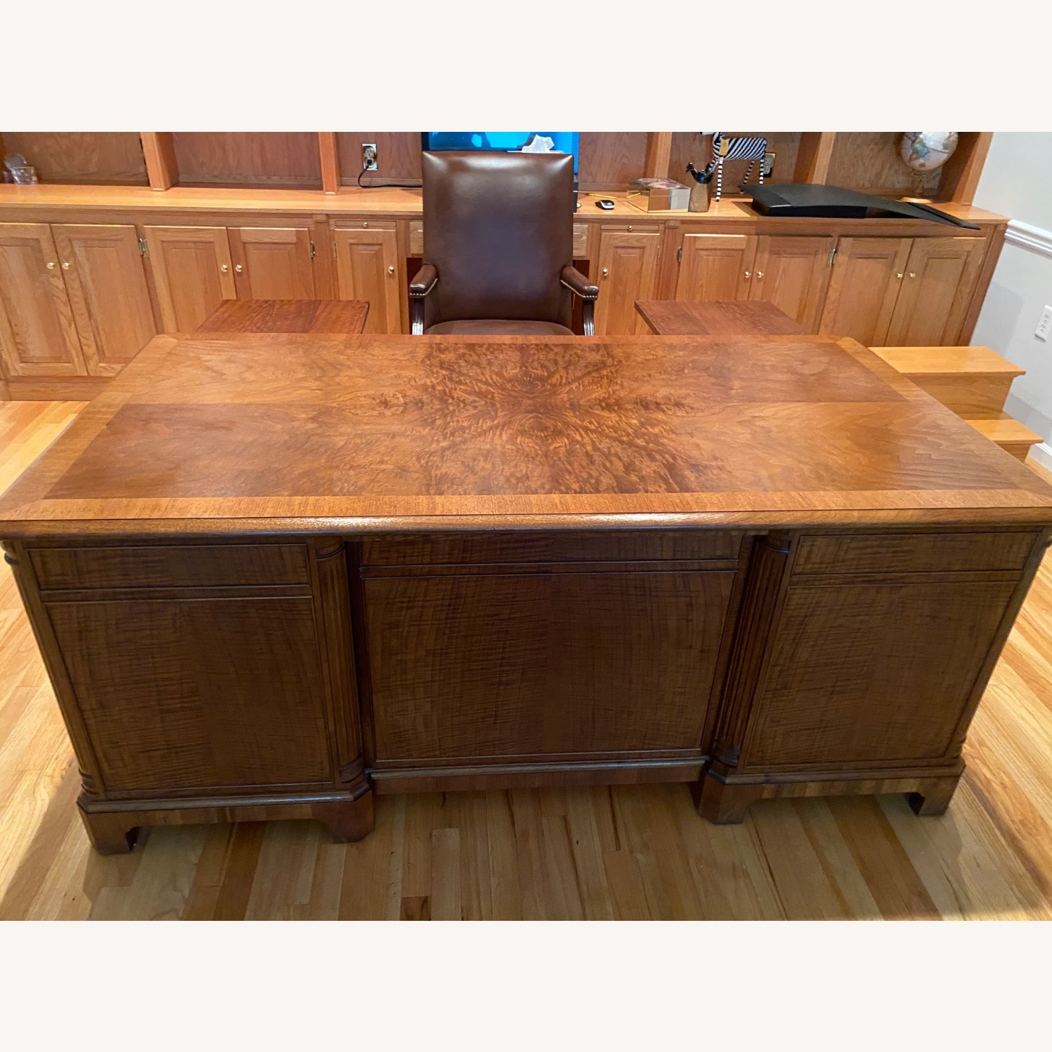 Stow & Davis Walnut and Mahogany Partner’s Desk - image-3