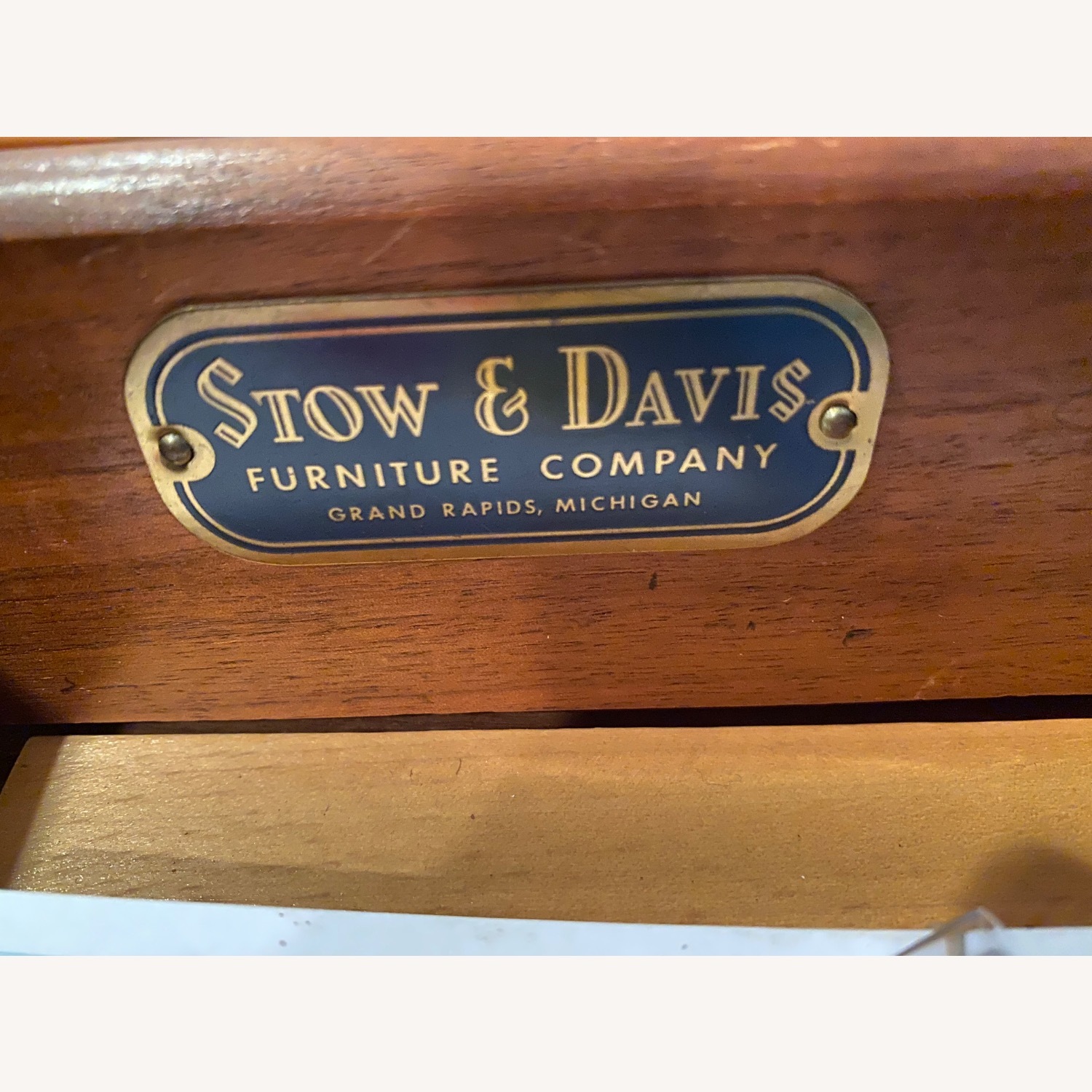 Stow & Davis Walnut and Mahogany Partner’s Desk - image-8