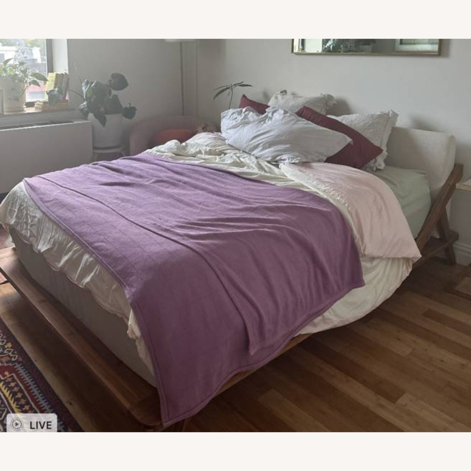 CB2 Drommen Acacia Queen Bed - image-3