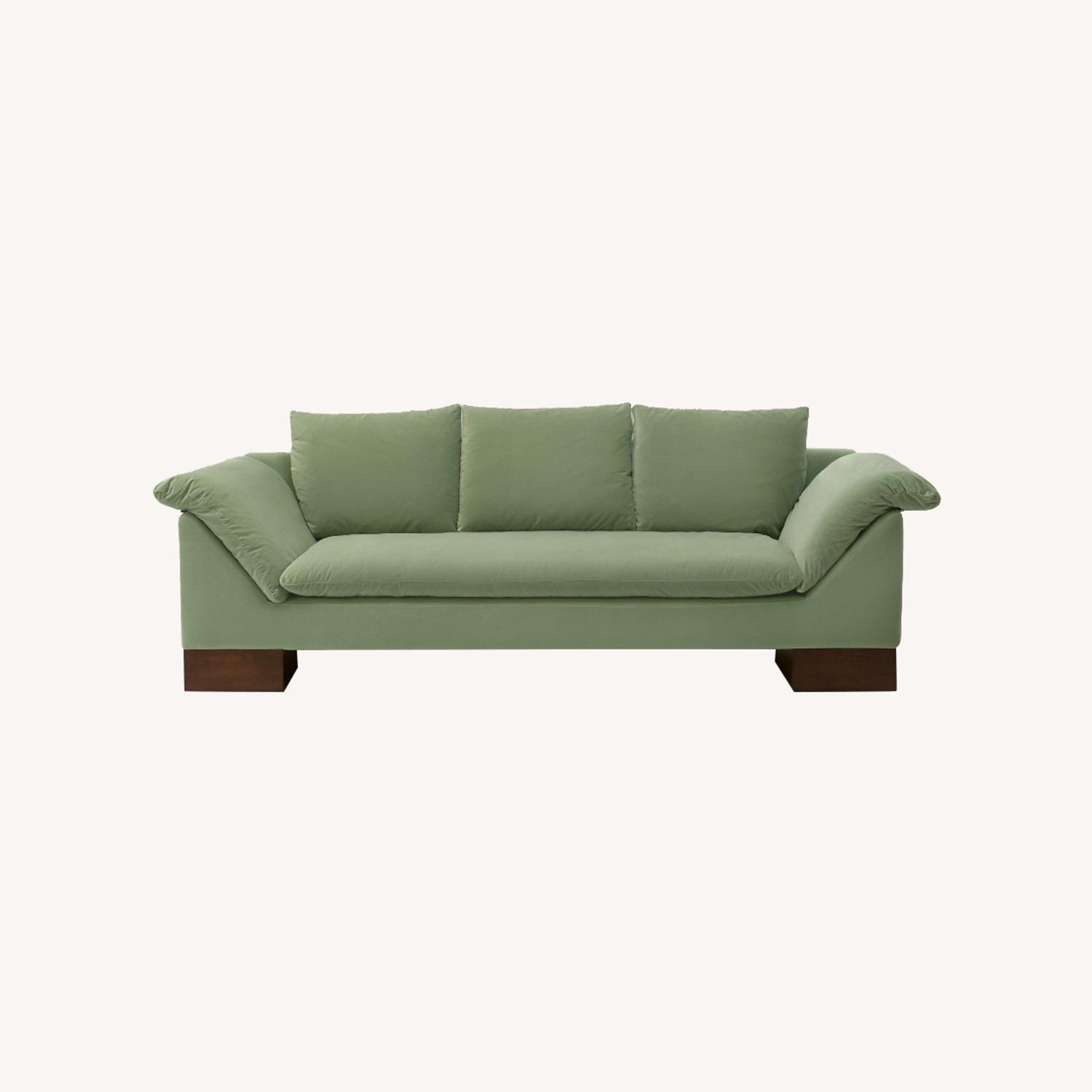 Home On Center Ortega 3 Piece Sofa Velvet Vetiver - image-0