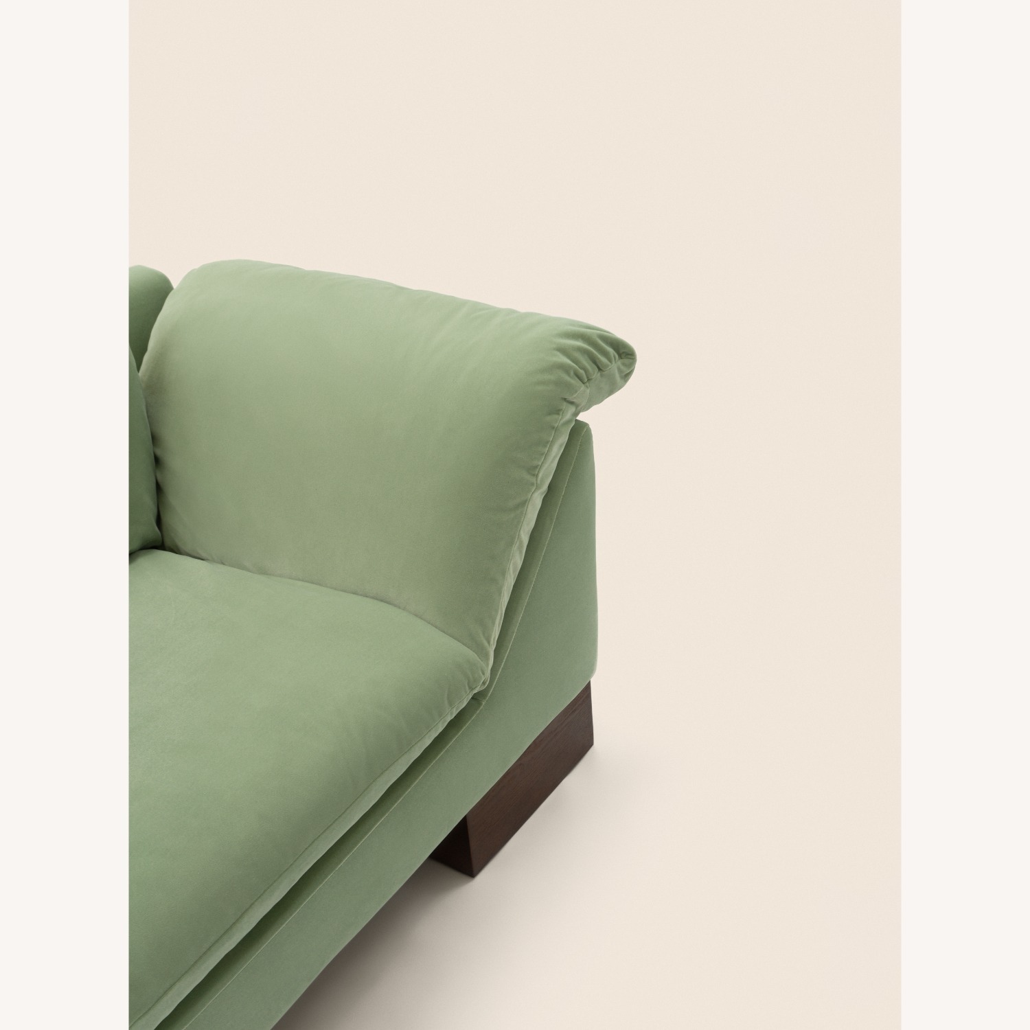 Home On Center Ortega 3 Piece Sofa Velvet Vetiver - image-4