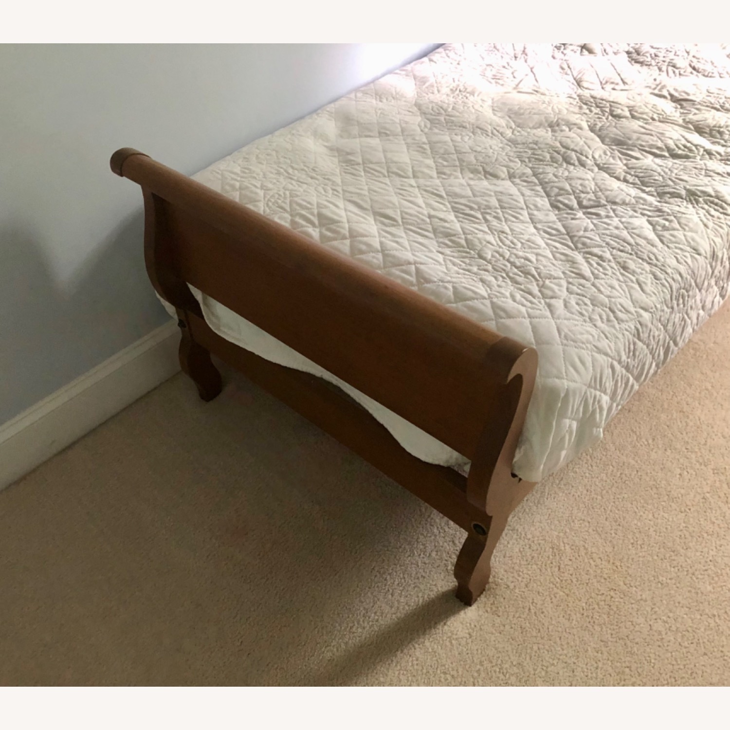 Antique Sleigh Day Bed in Solid Cherry Wood - image-3