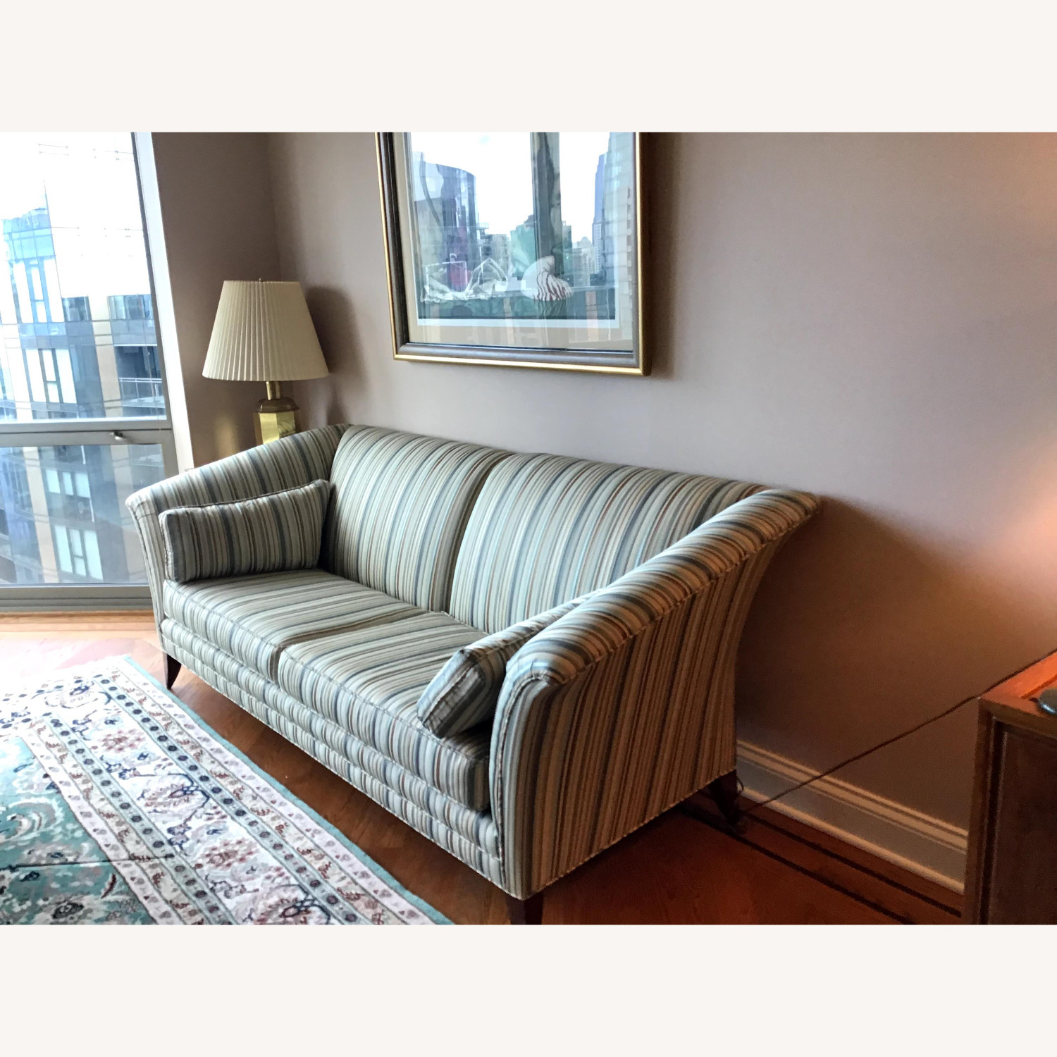 Etan Allen High back Mid century mModern 3 Seat Sofa - image-1