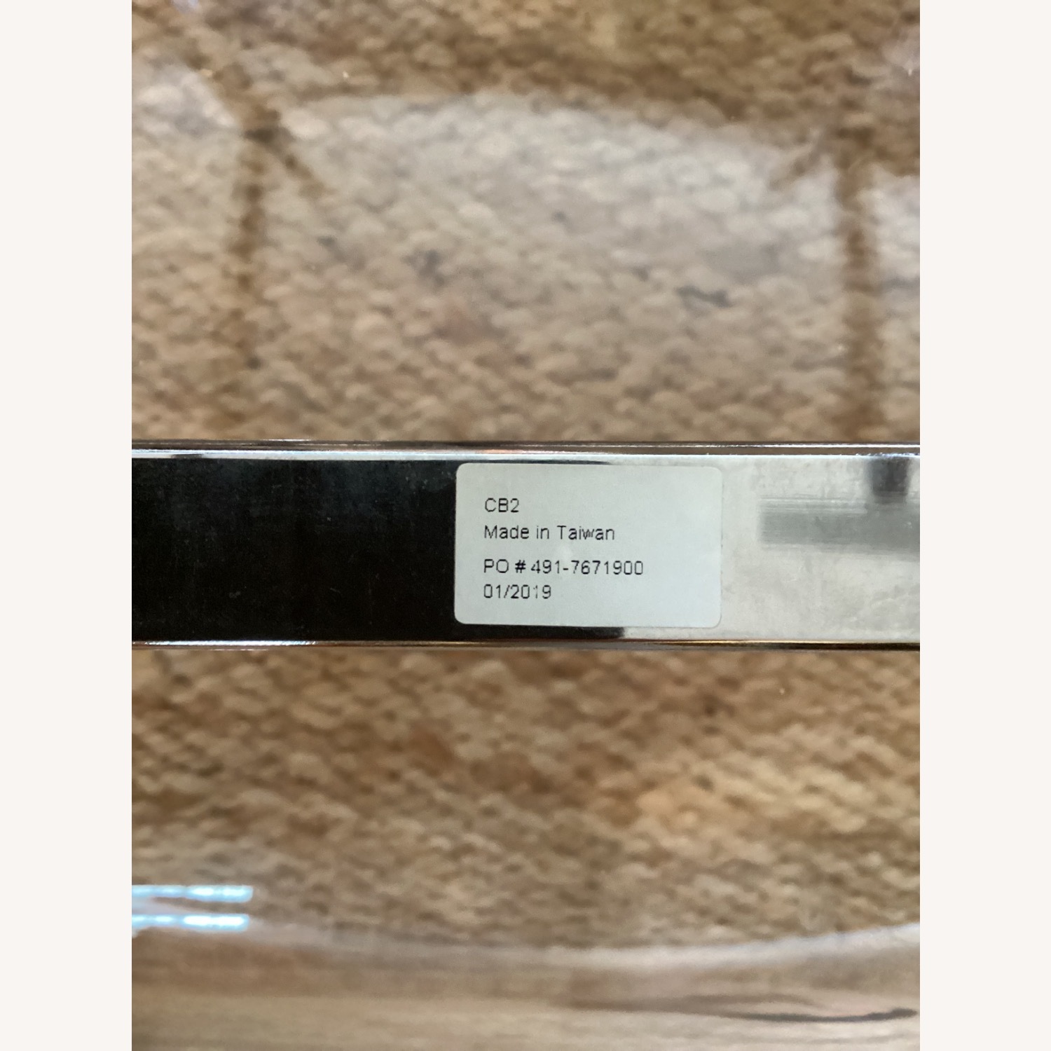 CB2 Chairs Acrylic & Chrome Bar Stools Set of 2 - image-4