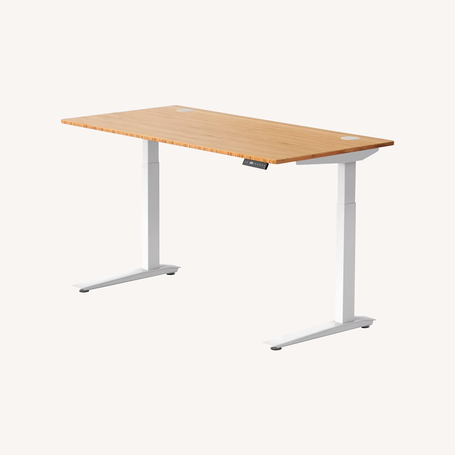Herman Miller Fully Jarvis Sit/Standing Desk in Bamboo - image-0