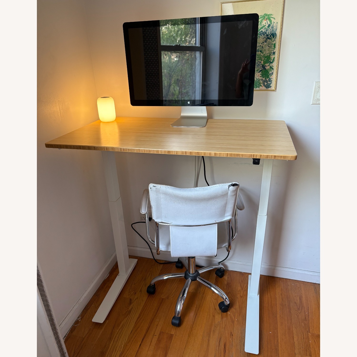 Herman Miller Fully Jarvis Sit/Standing Desk in Bamboo - image-2