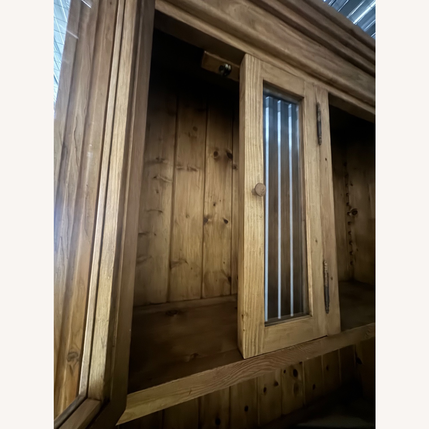 Wooden Bookshelves with Glass Drawer - image-2