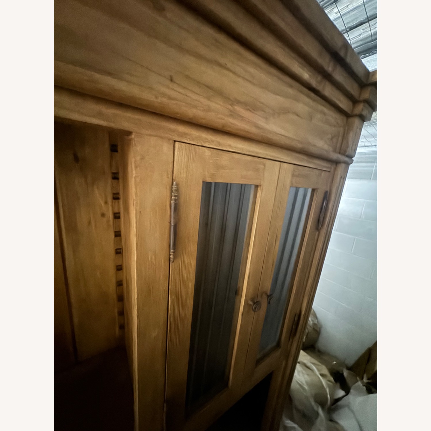 Wooden Bookshelves with Glass Drawer - image-4