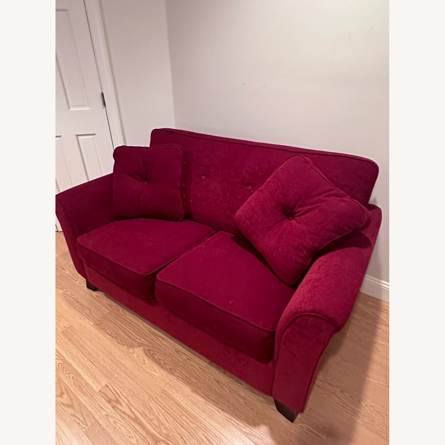 Red Two-Seater Sofa - image-2