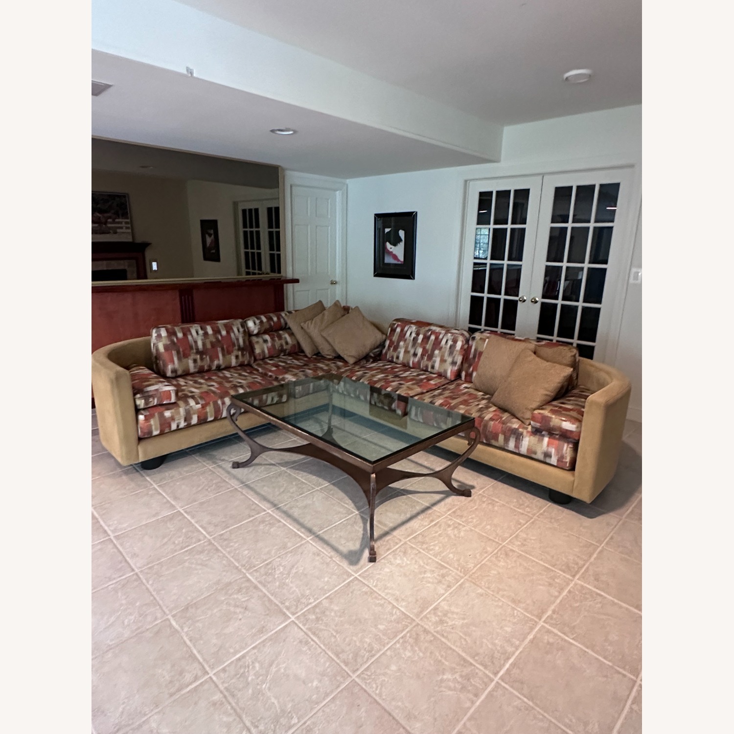 Two-piece, multi-colored Sectional Sofa - image-0