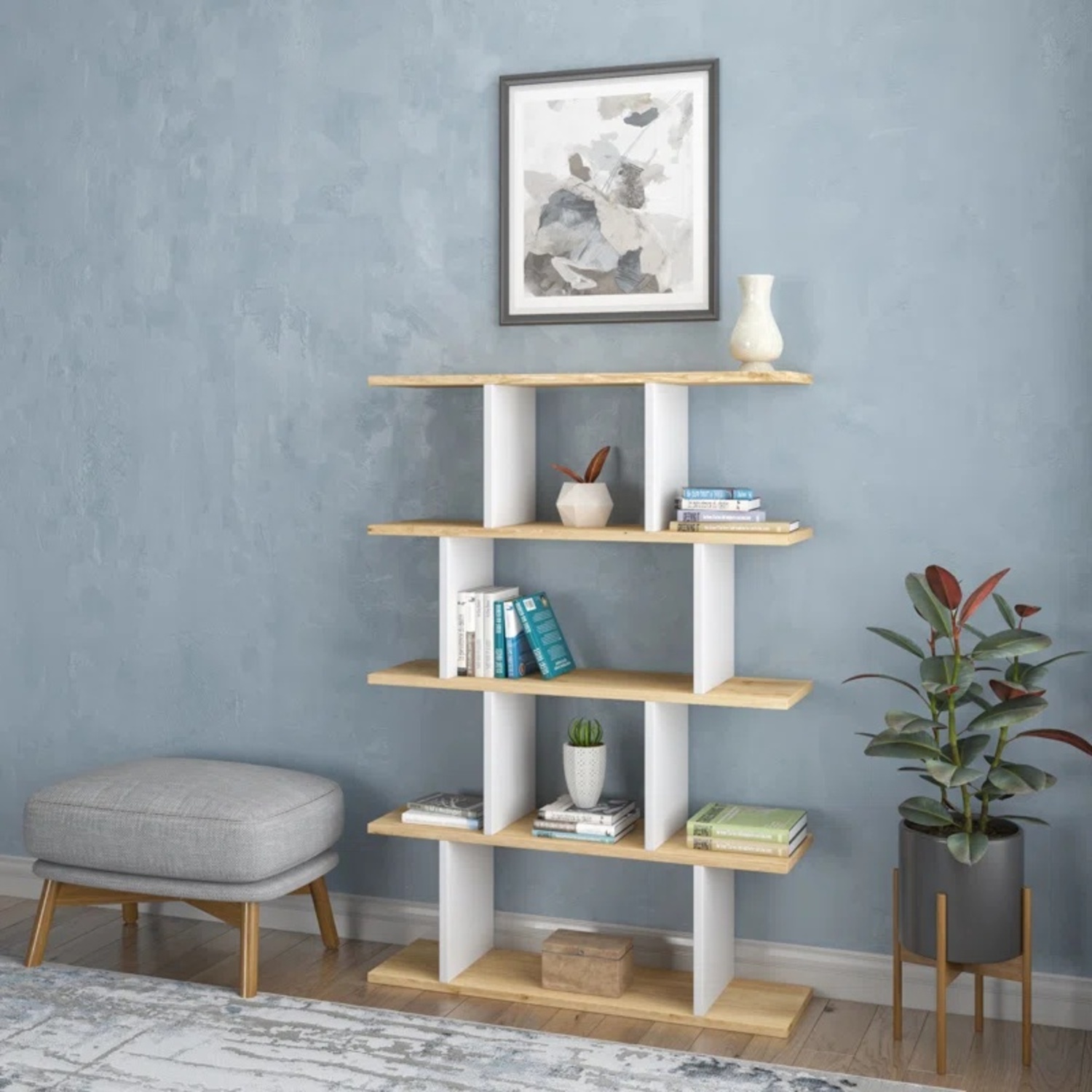 Andella Geometric Bookcase - image-0