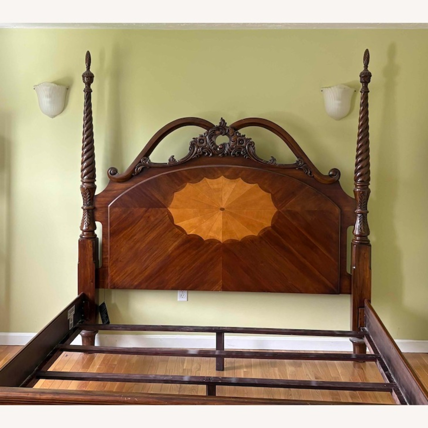 Cherry Bed with Decorative Inlays - image-4