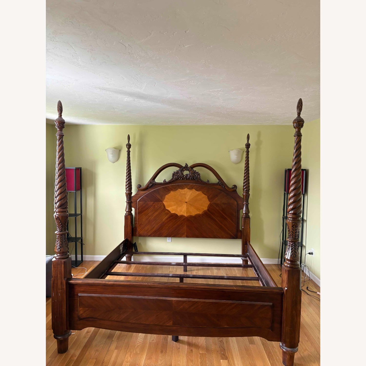 Cherry Bed with Decorative Inlays - image-0