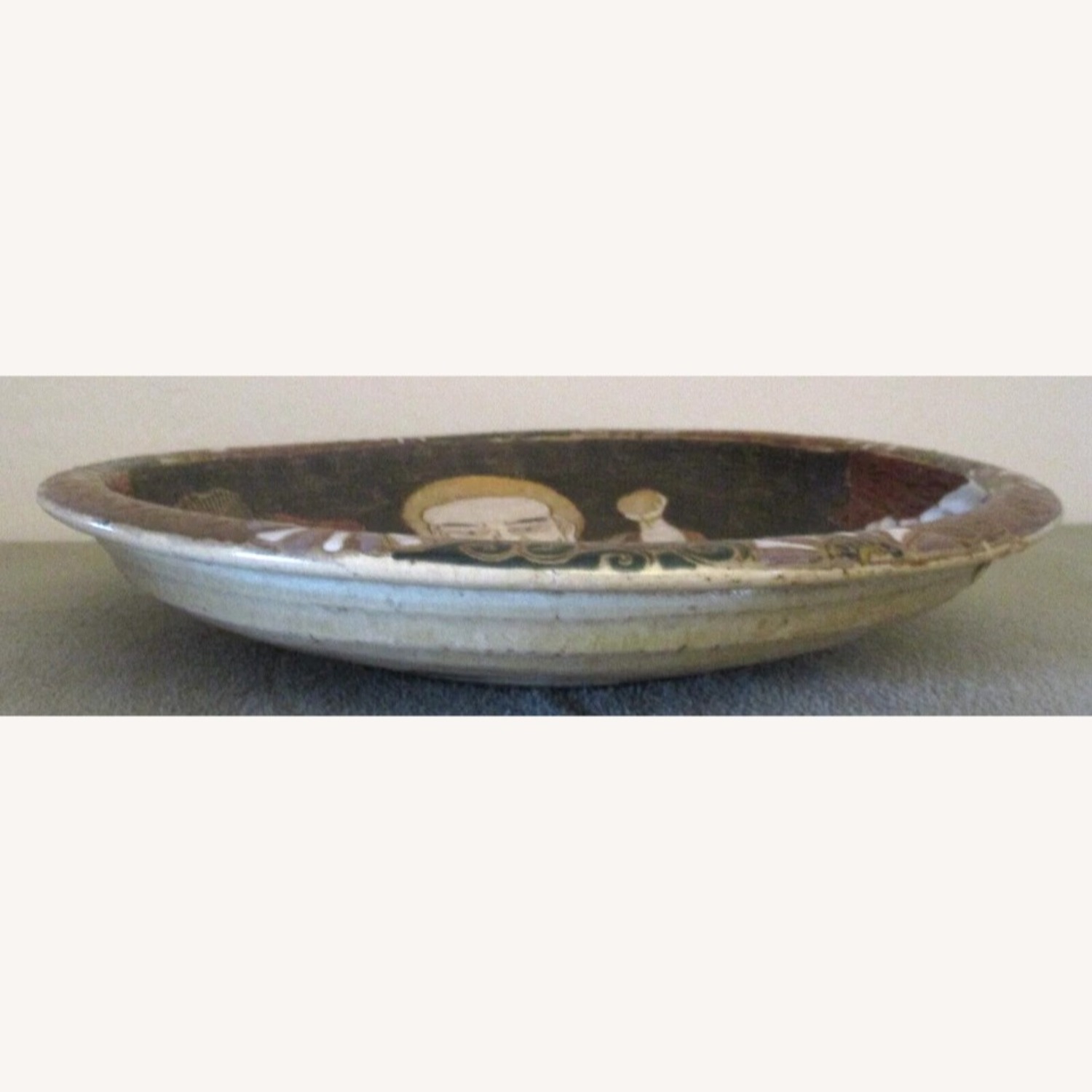 Antique Japanese Edo Period Moriage Slip Pottery - image-8