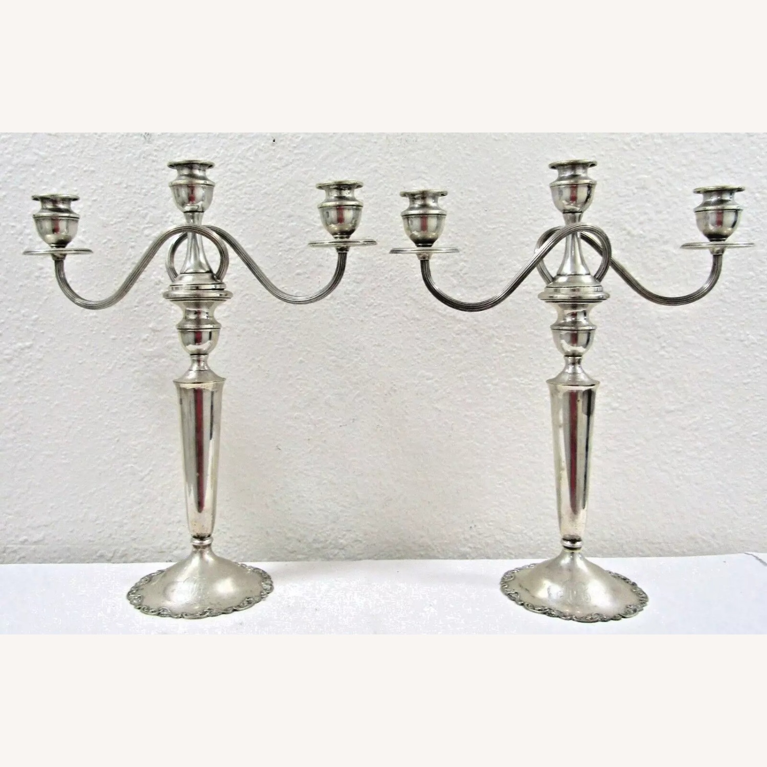 Antique Mueck-Carey Sterling Silver Candelabras - image-1