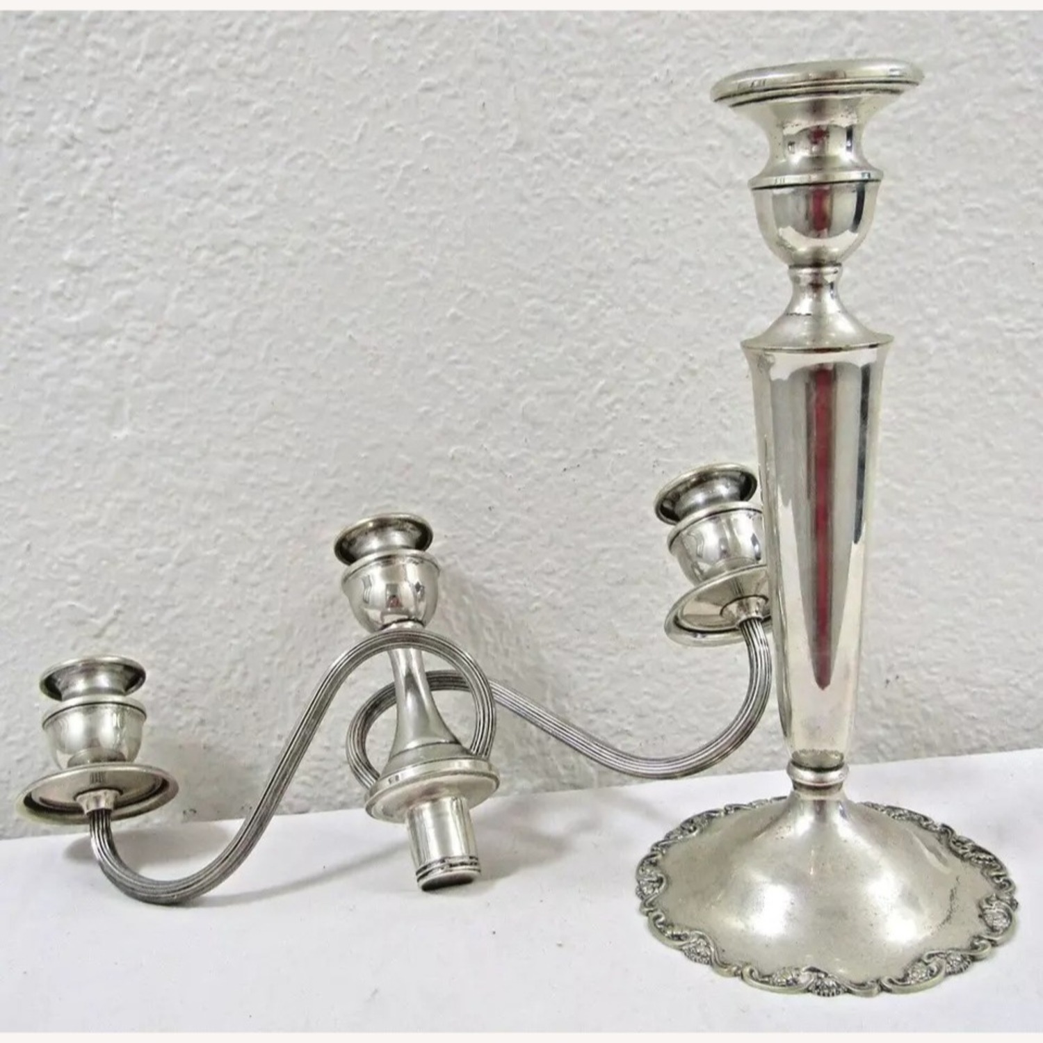 Antique Mueck-Carey Sterling Silver Candelabras - image-3