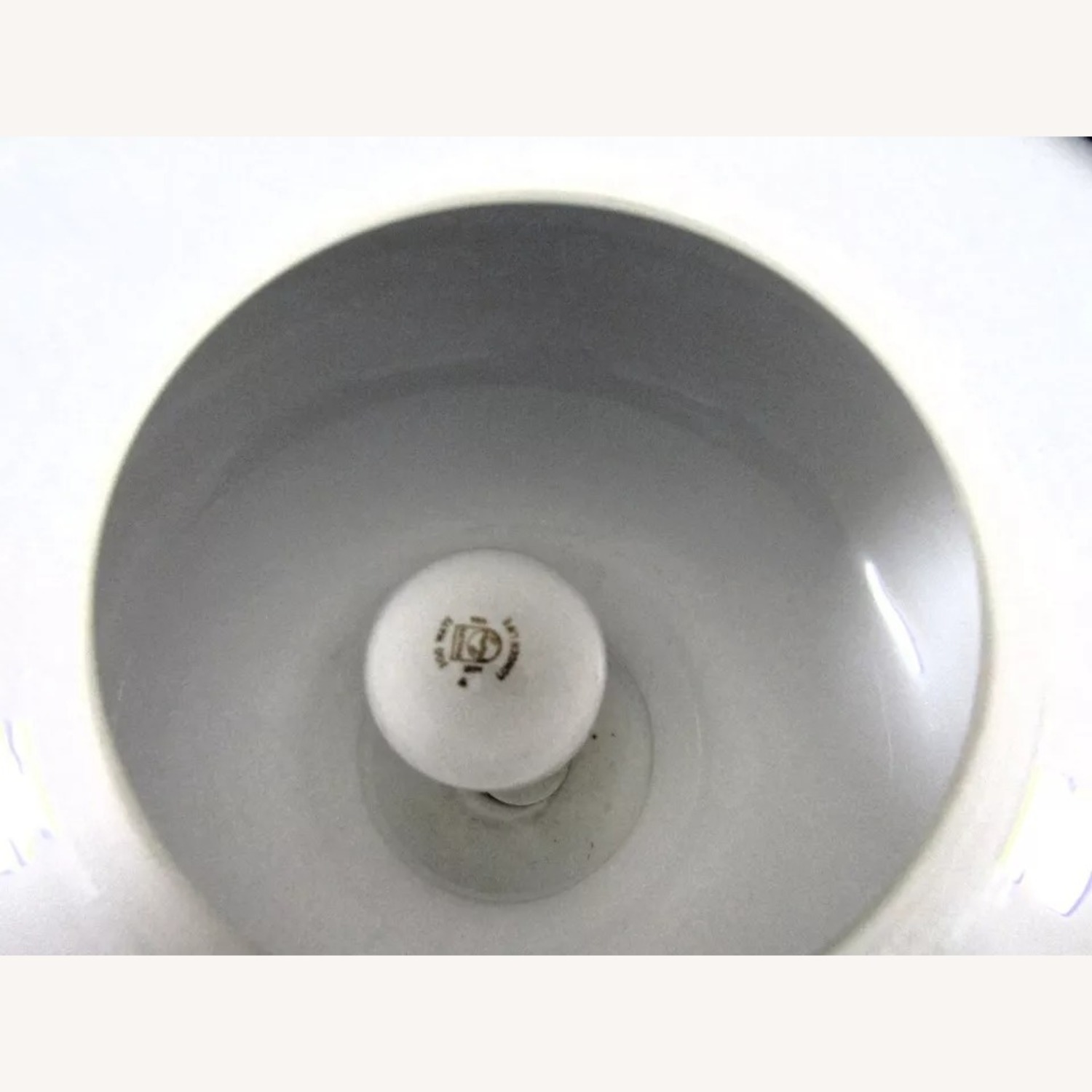 Vintage White Murano Glass Mushroom Table Lamp - image-4