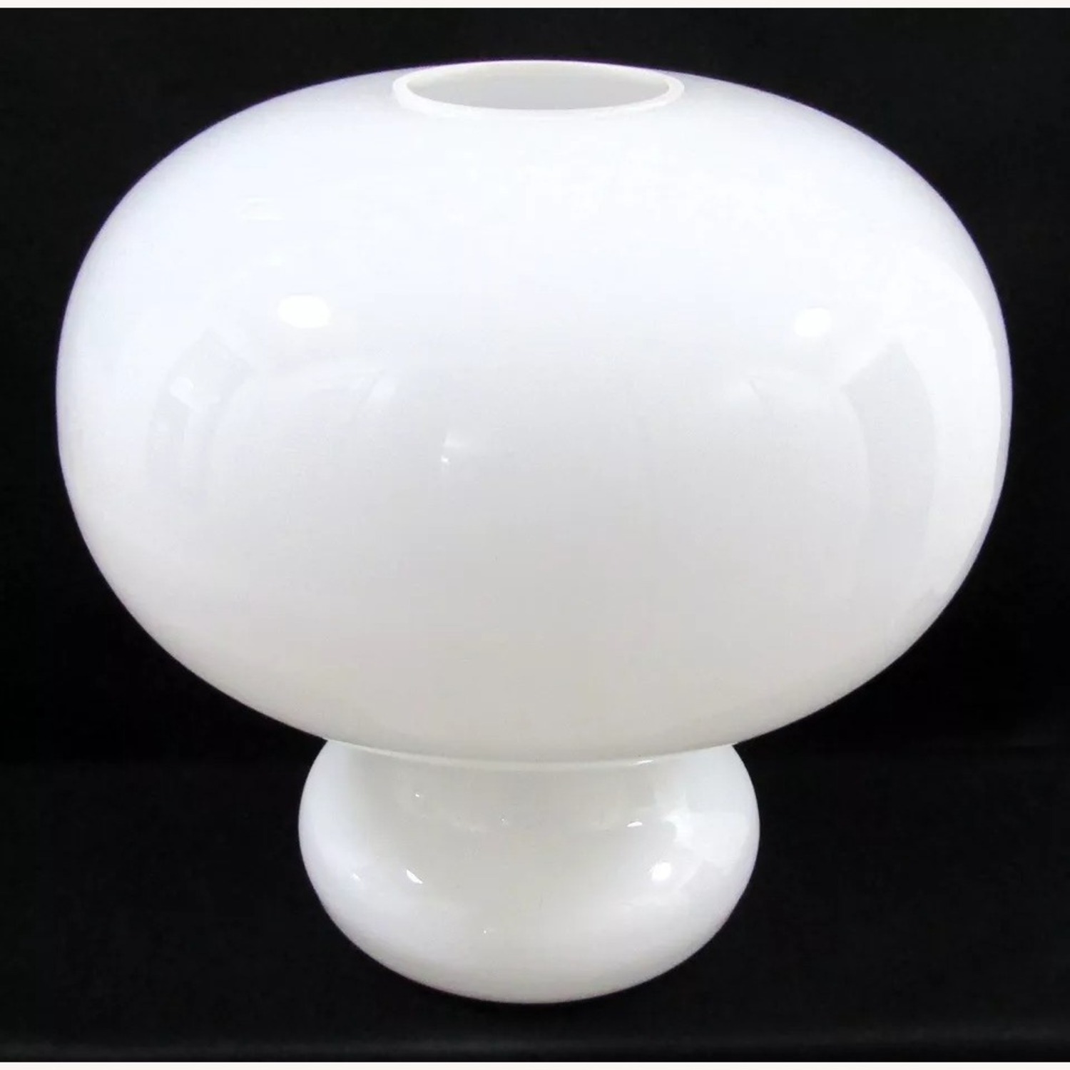 Vintage White Murano Glass Mushroom Table Lamp - image-2