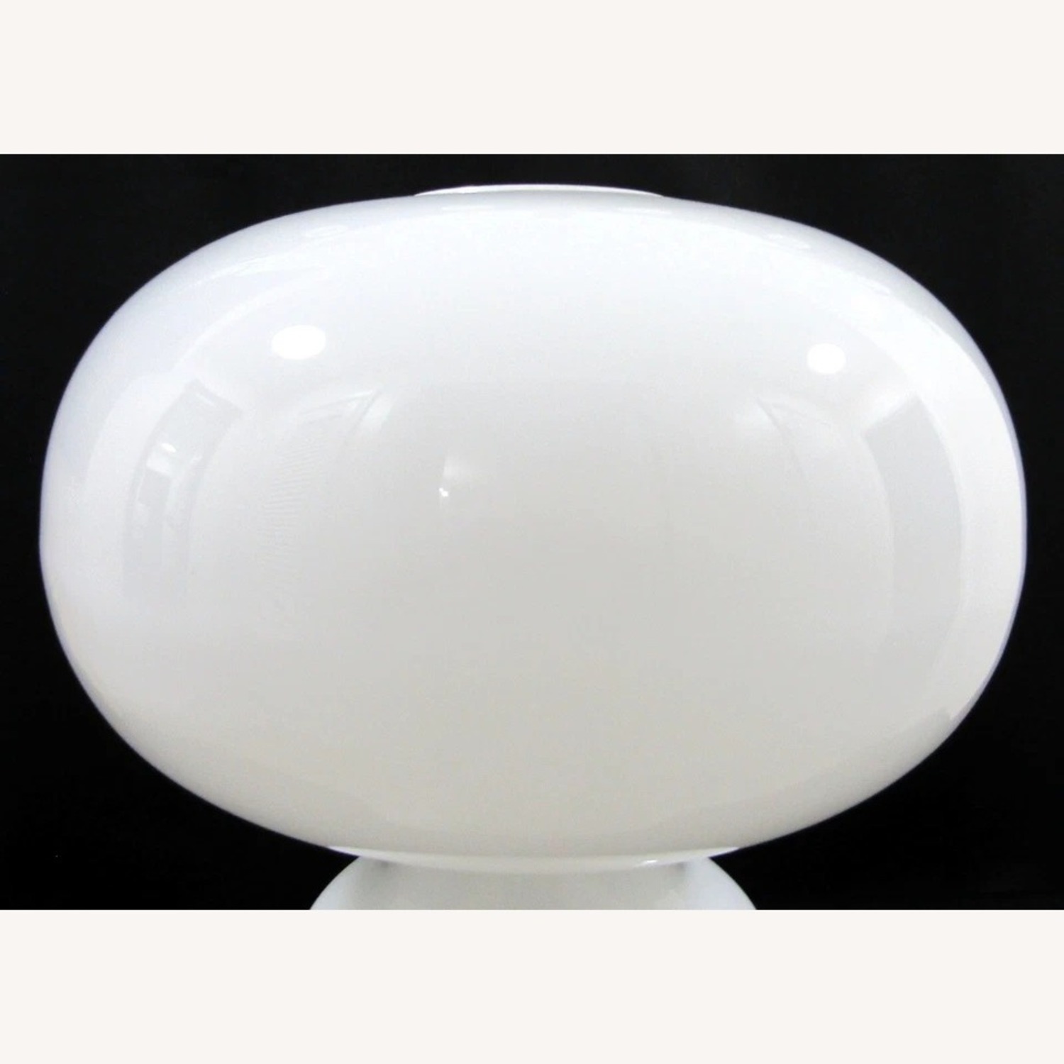 Vintage White Murano Glass Mushroom Table Lamp - image-6
