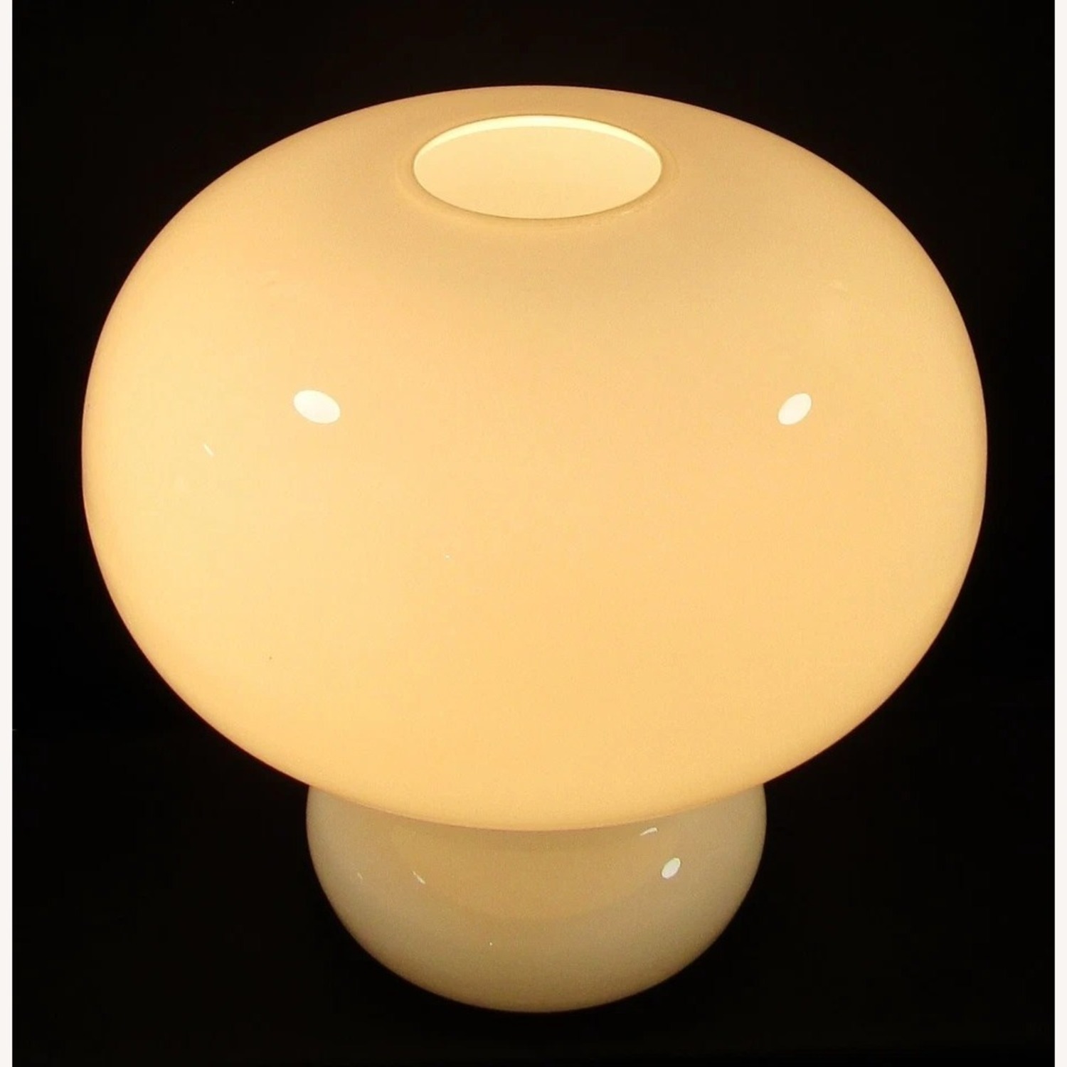 Vintage White Murano Glass Mushroom Table Lamp - image-9