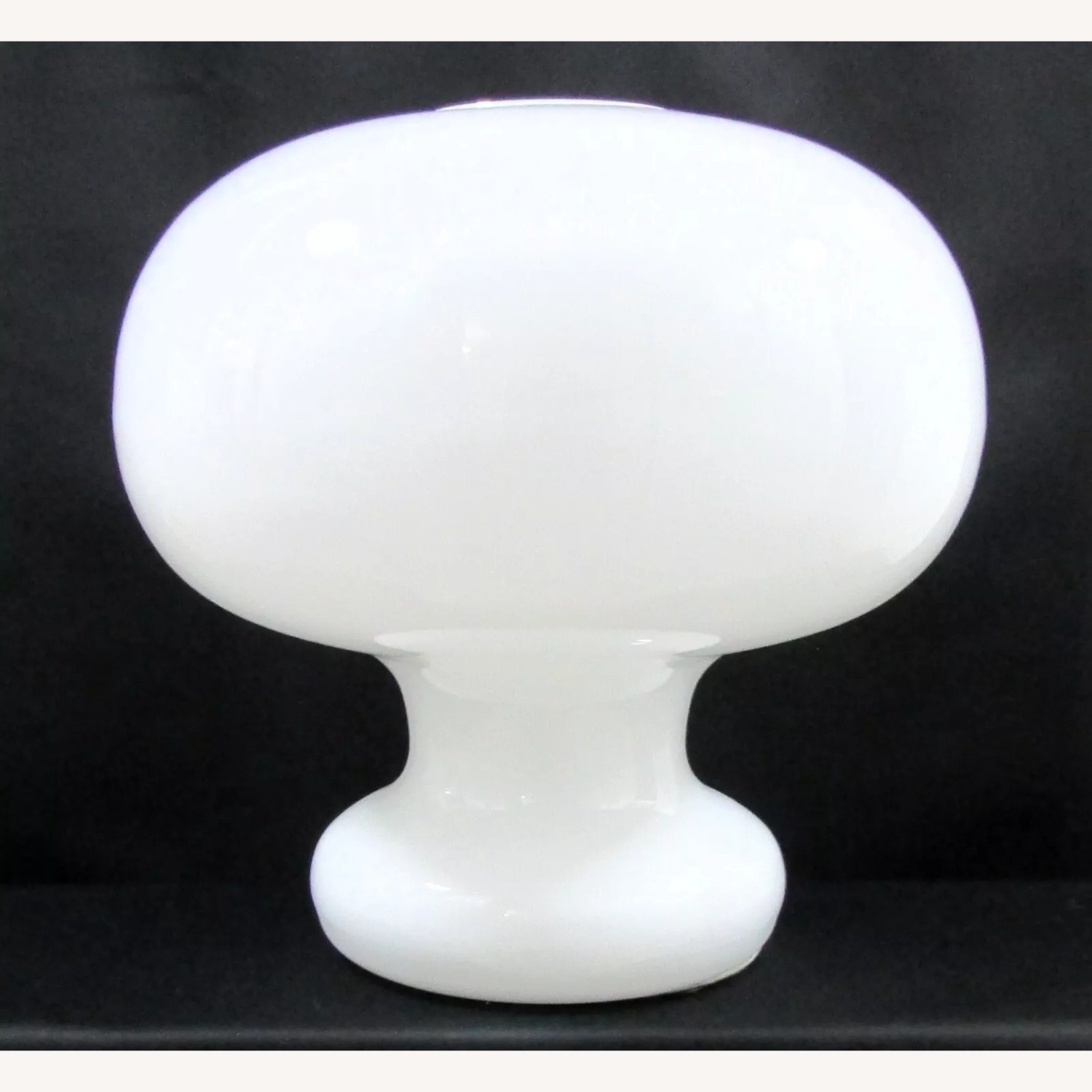 Vintage White Murano Glass Mushroom Table Lamp - image-1