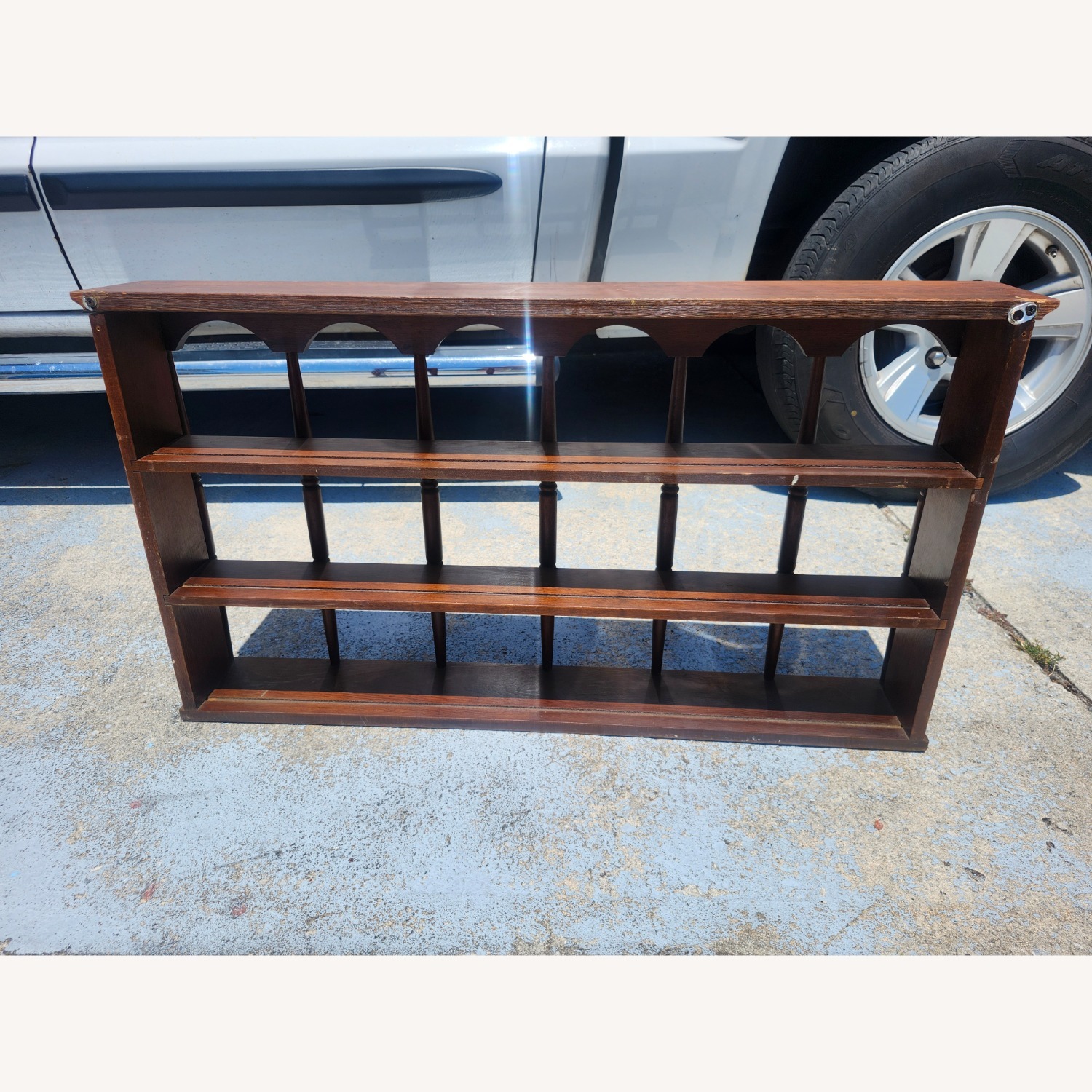 Vintage 1970s Mahogany Knick Knack Shelf - image-9