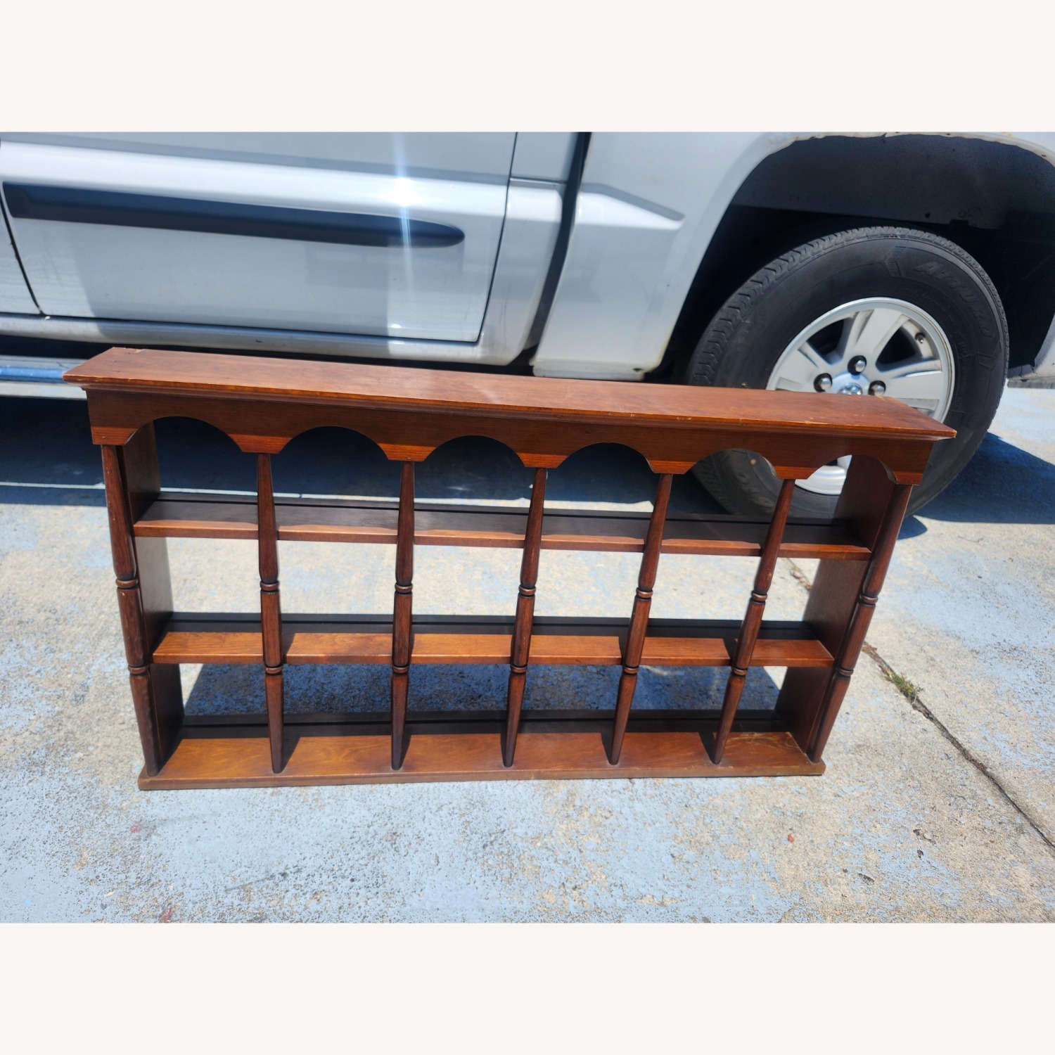 Vintage 1970s Mahogany Knick Knack Shelf - image-1