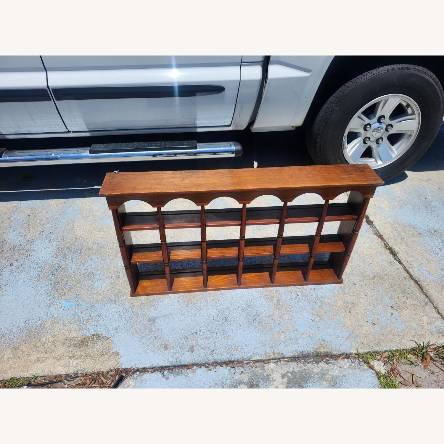 Vintage 1970s Mahogany Knick Knack Shelf - image-8