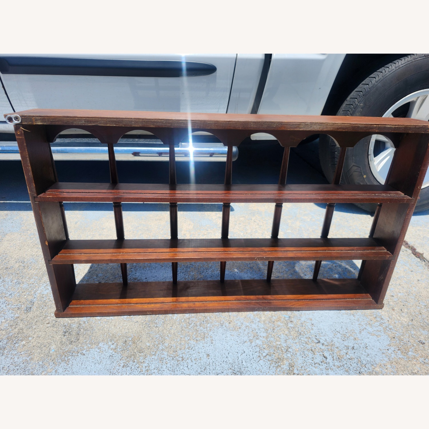 Vintage 1970s Mahogany Knick Knack Shelf - image-6