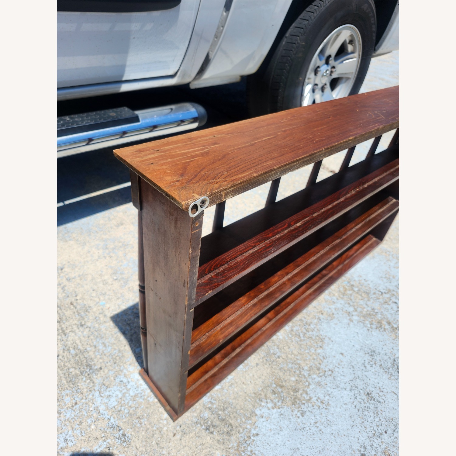 Vintage 1970s Mahogany Knick Knack Shelf - image-7