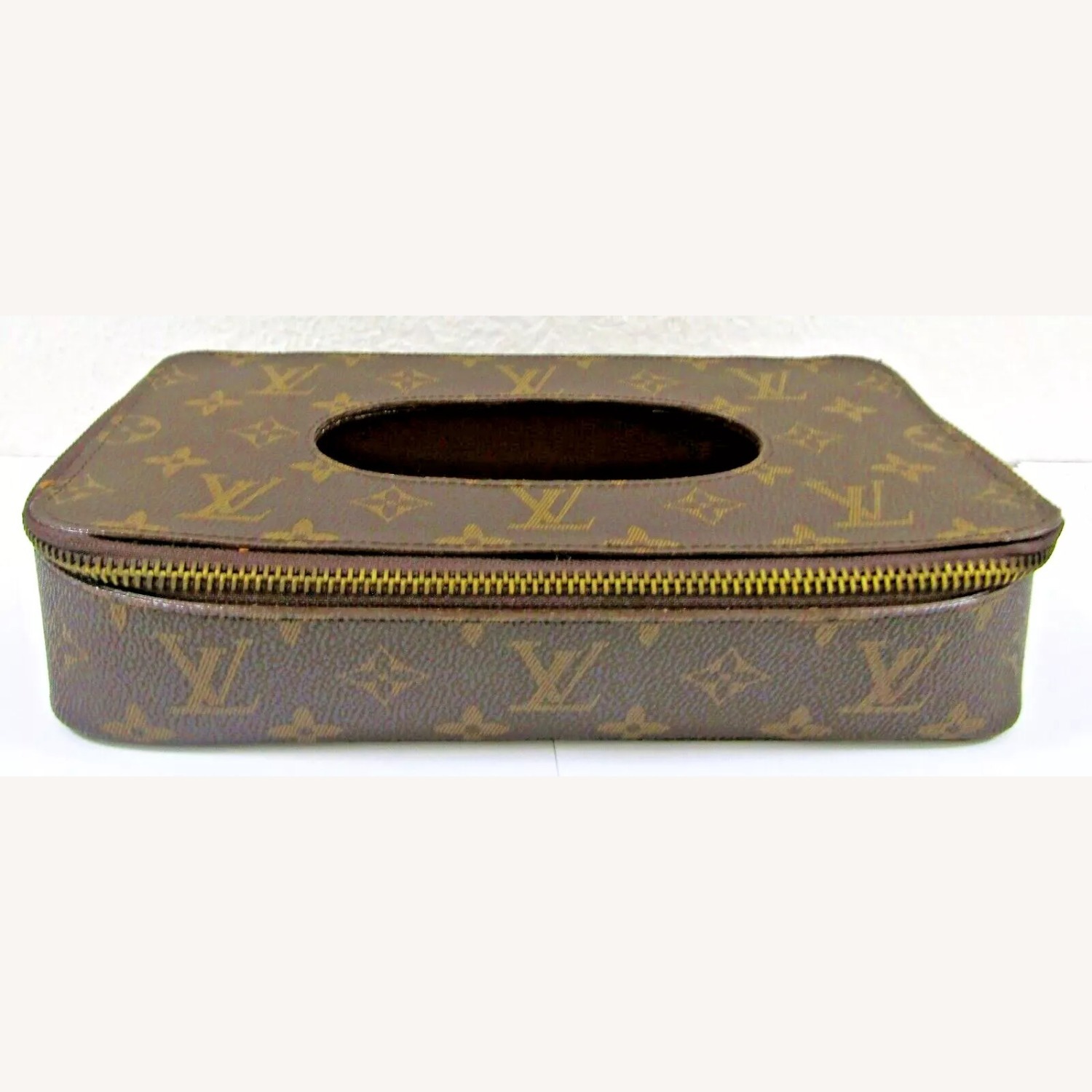 Louis Vuitton Monogram Leather Tissue Holder - image-1